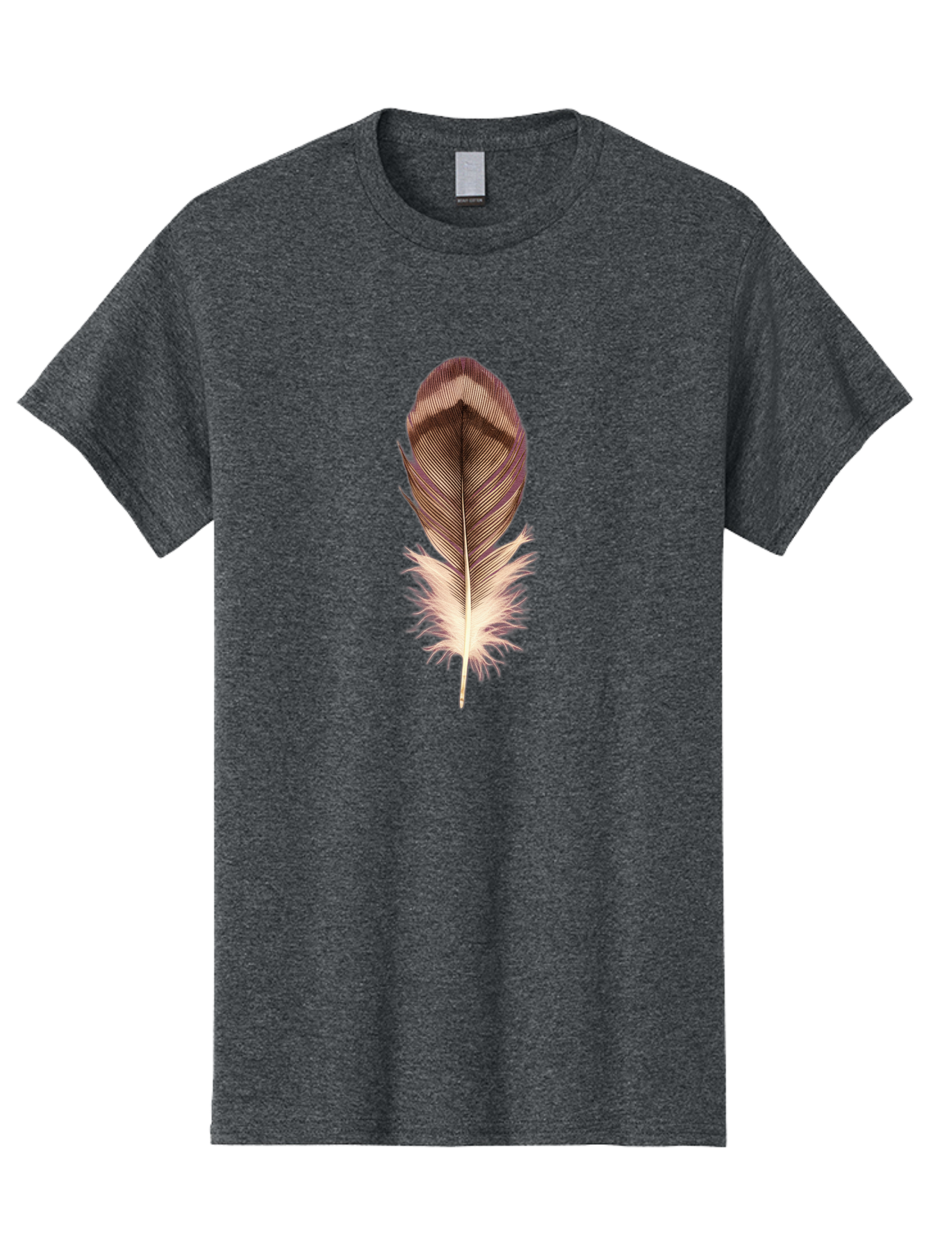 Brown-Feather-1 Men'S Graphic Tee, 100% Cotton, Comfortable Casual Summer Wear, Machine Washable, Vintage Camera, Old Camera, Antique Camera, Black Camera, Classic Photography, Photography Equipment, Nostalgic Device, Film Camera, Camera Art Bai603