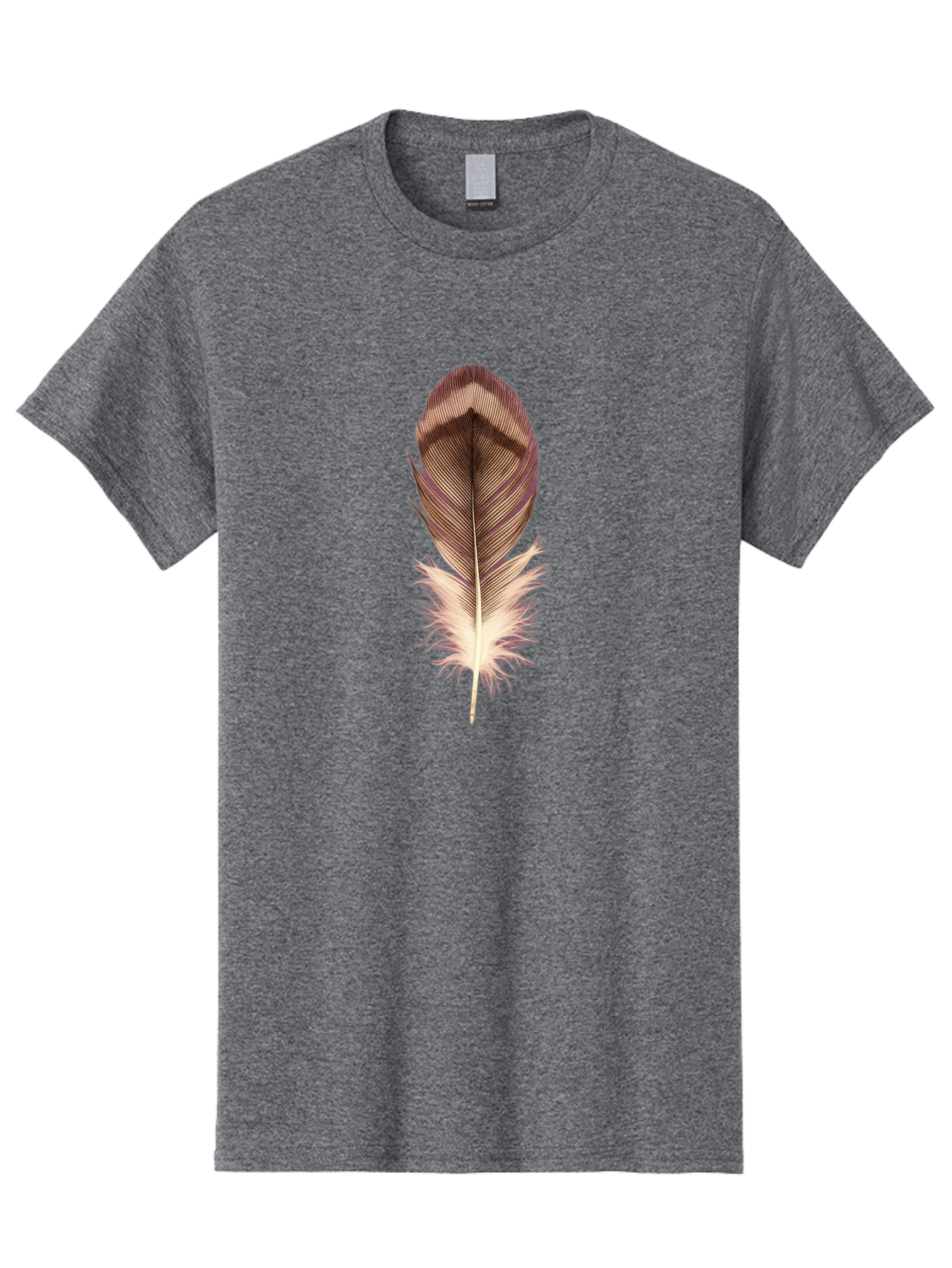 Brown-Feather-1 Men'S Graphic Tee, 100% Cotton, Comfortable Casual Summer Wear, Machine Washable, Vintage Camera, Old Camera, Antique Camera, Black Camera, Classic Photography, Photography Equipment, Nostalgic Device, Film Camera, Camera Art Bai603