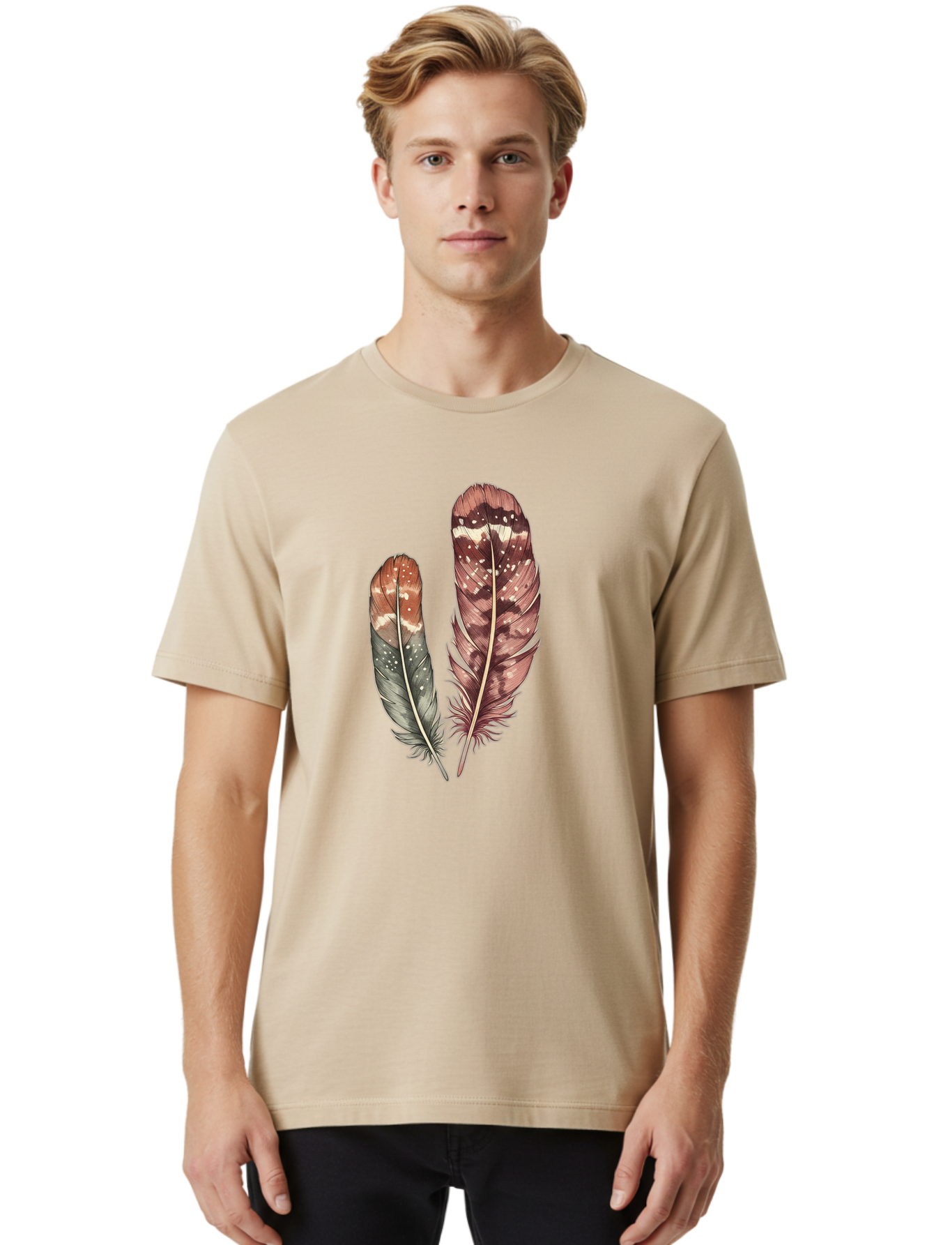 Brown-Feathers Men'S Graphic Tee, 100% Cotton, Comfortable Casual Summer Wear, Machine Washable, Vintage Camera, Old Camera, Antique Camera, Black Camera, Classic Photography, Photography Equipment, Nostalgic Device, Film Camera, Camera Art Bai606