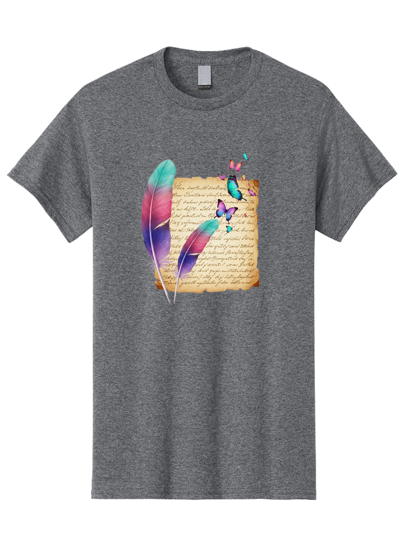 Butterflies-Quill Men'S Graphic Tee, 100% Cotton, Comfortable Casual Summer Wear, Machine Washable, Vintage Camera, Old Camera, Antique Camera, Black Camera, Classic Photography, Photography Equipment, Nostalgic Device, Film Camera, Camera Art Bai607