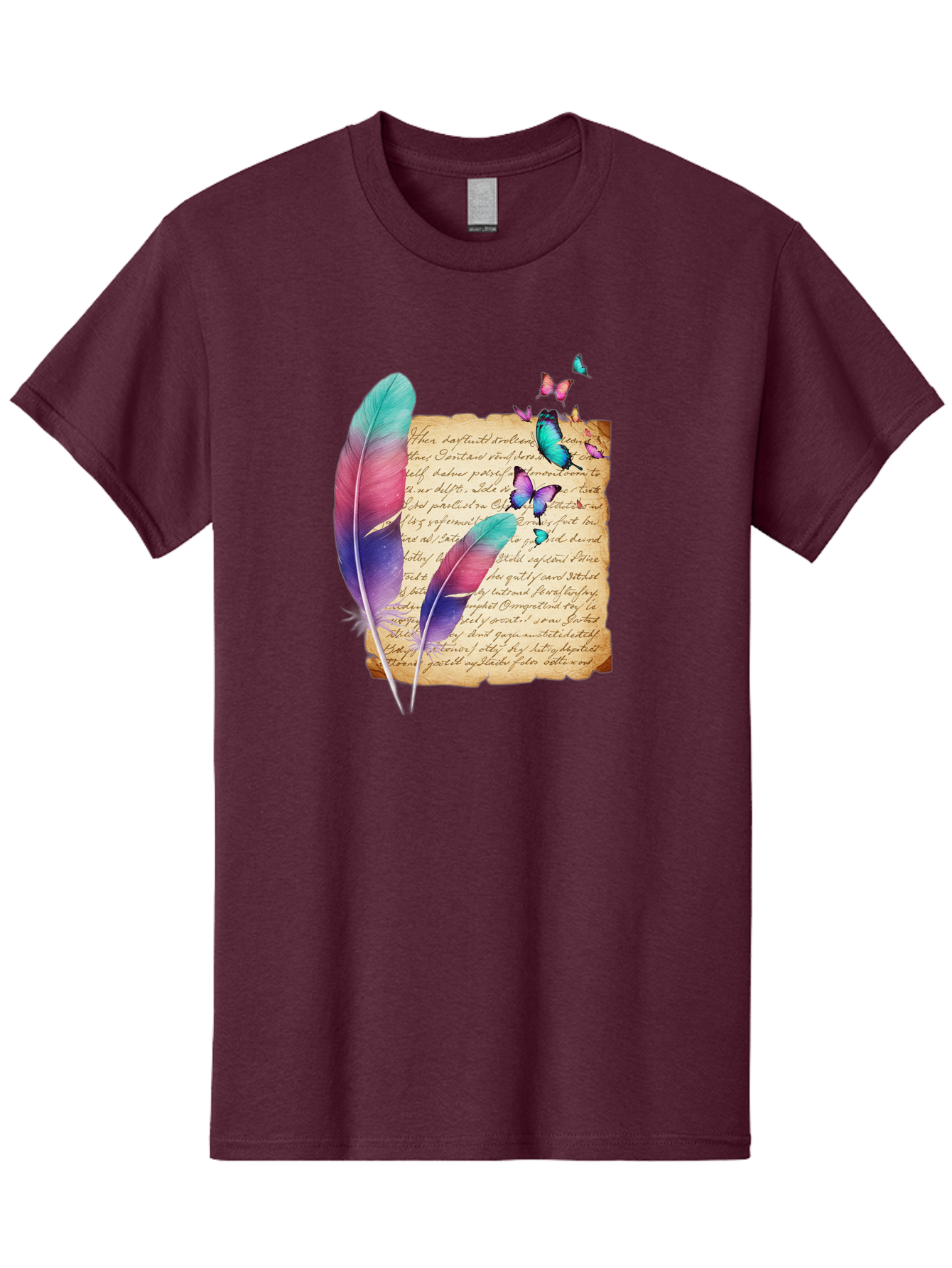 Butterflies-Quill Men'S Graphic Tee, 100% Cotton, Comfortable Casual Summer Wear, Machine Washable, Vintage Camera, Old Camera, Antique Camera, Black Camera, Classic Photography, Photography Equipment, Nostalgic Device, Film Camera, Camera Art Bai607