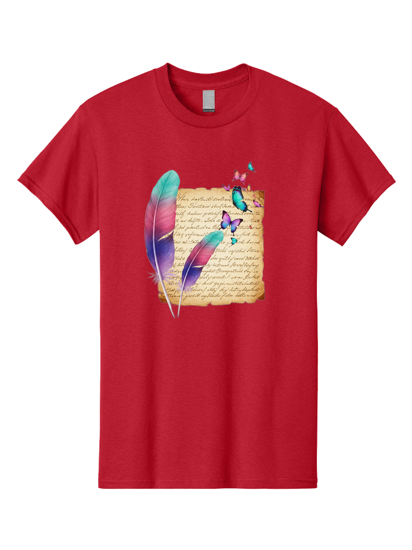 Butterflies-Quill Men'S Graphic Tee, 100% Cotton, Comfortable Casual Summer Wear, Machine Washable, Vintage Camera, Old Camera, Antique Camera, Black Camera, Classic Photography, Photography Equipment, Nostalgic Device, Film Camera, Camera Art Bai607