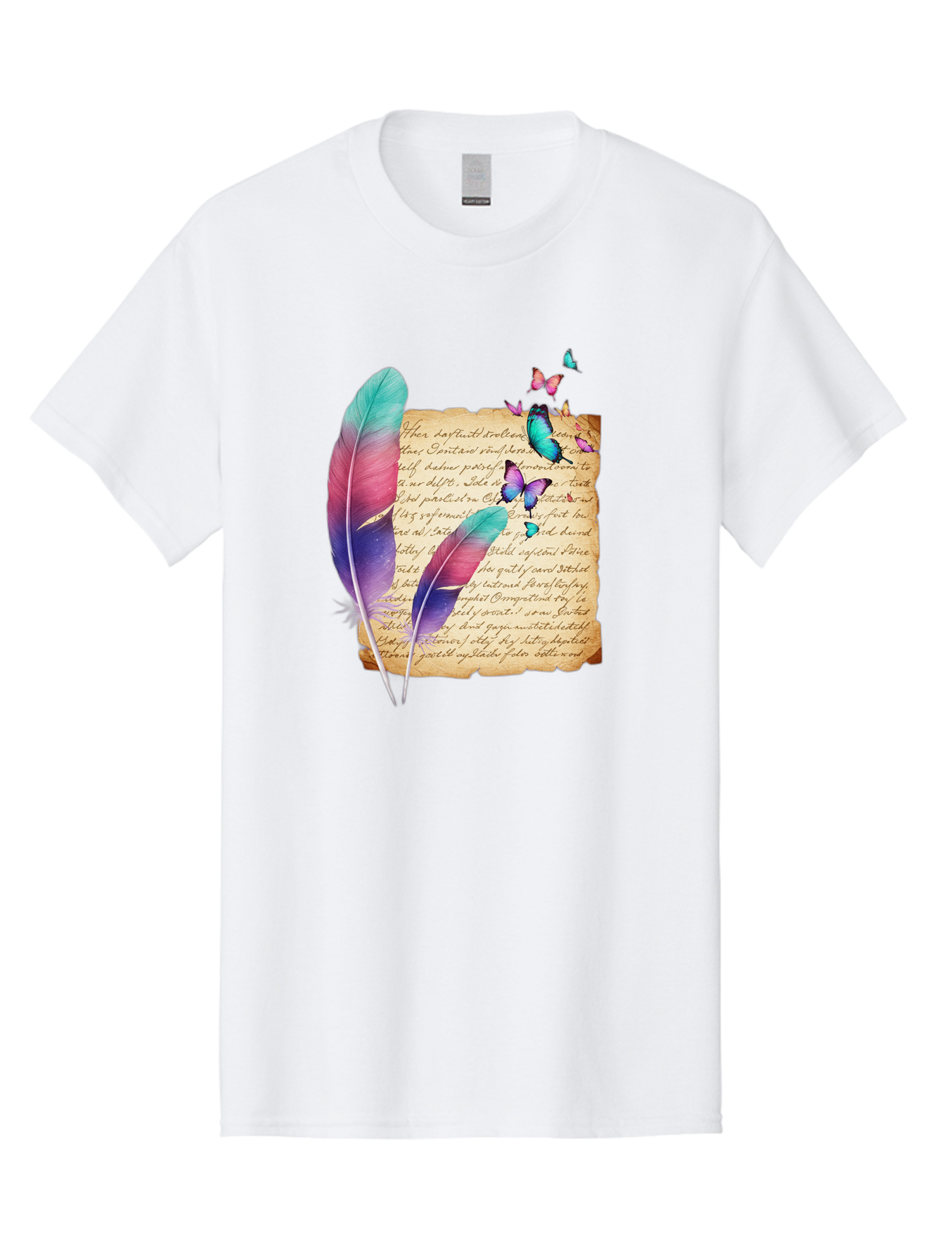 Butterflies-Quill Men'S Graphic Tee, 100% Cotton, Comfortable Casual Summer Wear, Machine Washable, Vintage Camera, Old Camera, Antique Camera, Black Camera, Classic Photography, Photography Equipment, Nostalgic Device, Film Camera, Camera Art Bai607