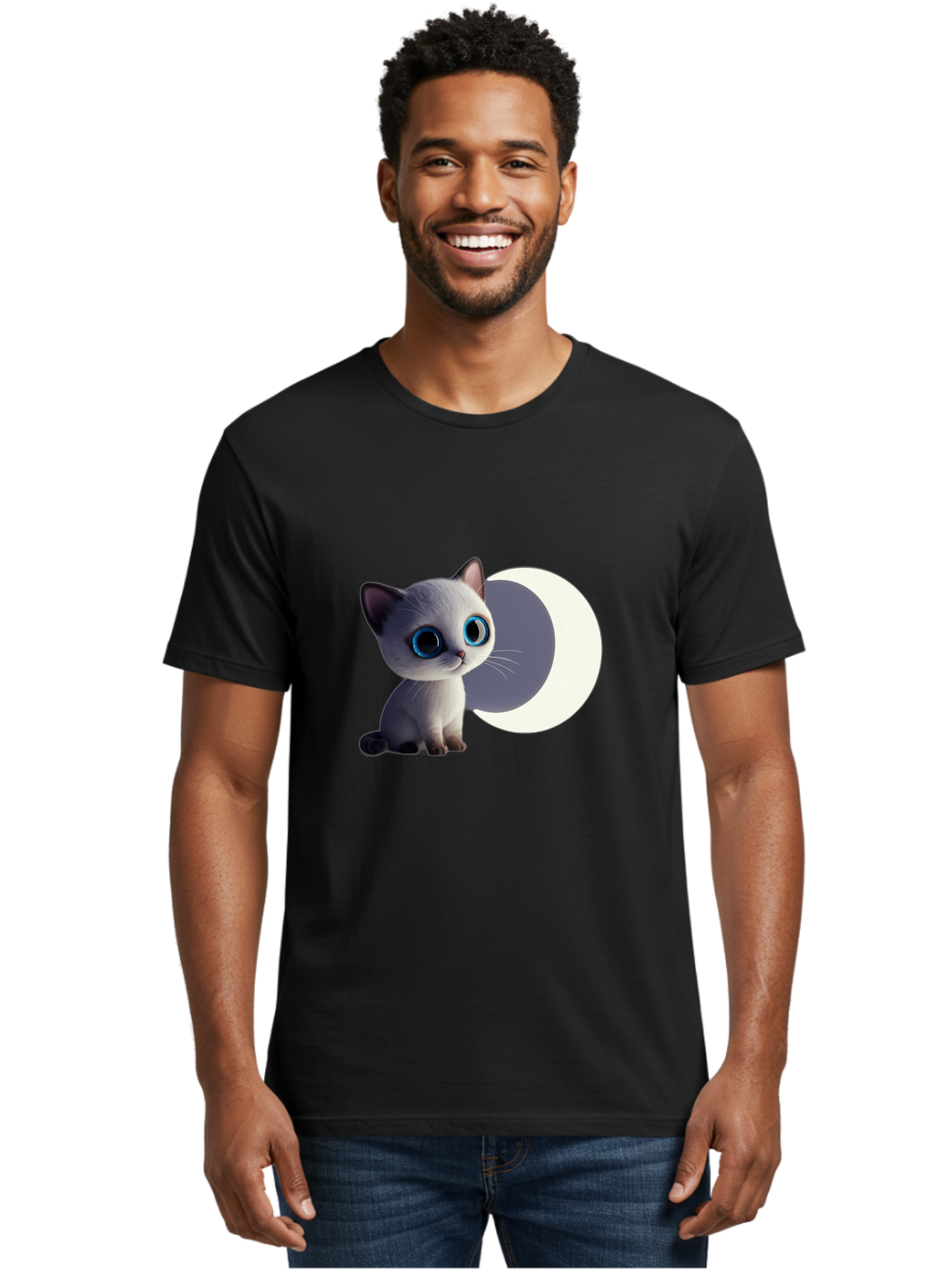 Cartoon-Kitten-And-Moon Men'S Graphic Tee, 100% Cotton, Comfortable Casual Summer Wear, Machine Washable, Vintage Camera, Old Camera, Antique Camera, Black Camera, Classic Photography, Photography Equipment, Nostalgic Device, Film Camera, Bai614