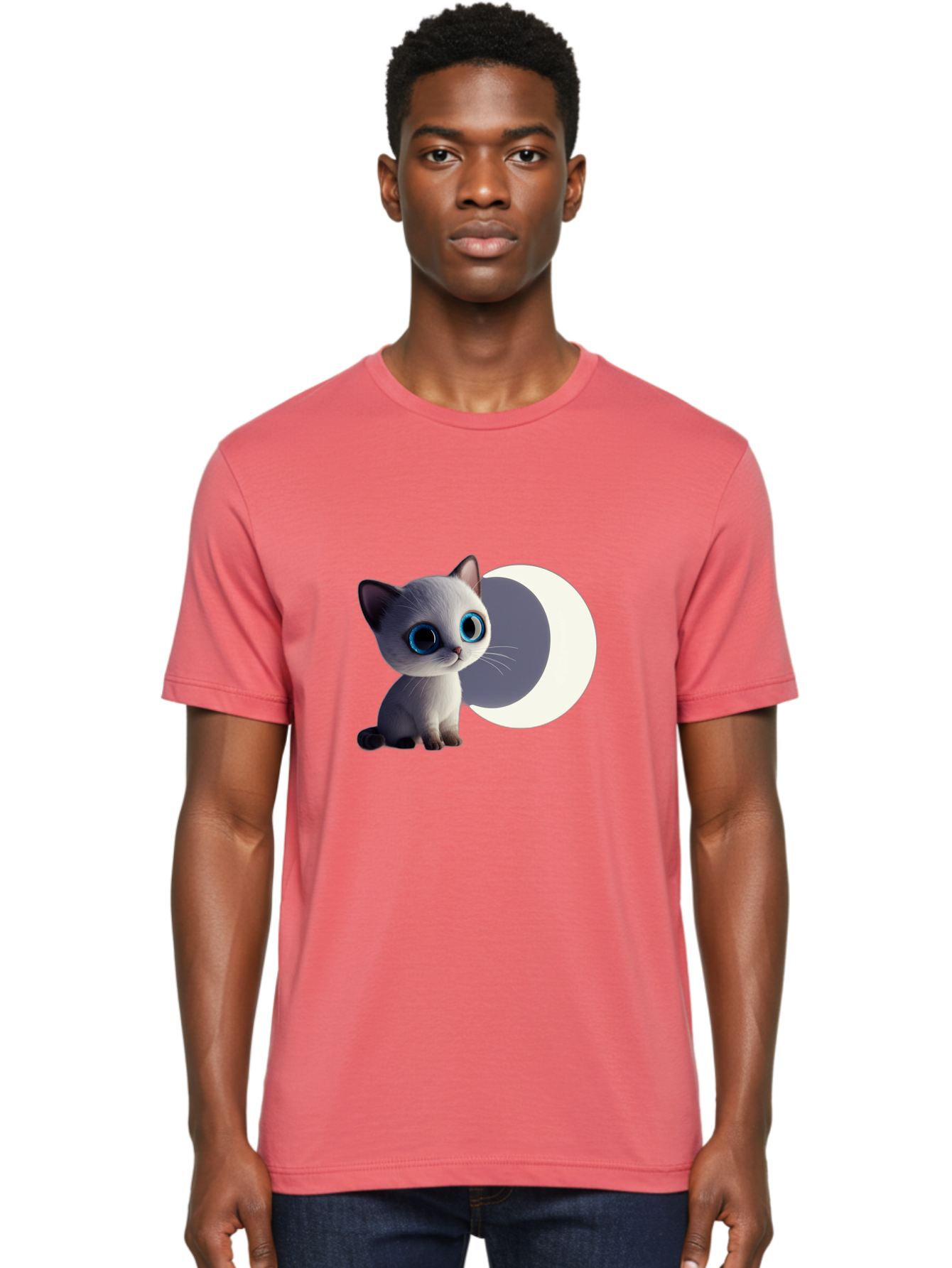 Cartoon-Kitten-And-Moon Men'S Graphic Tee, 100% Cotton, Comfortable Casual Summer Wear, Machine Washable, Vintage Camera, Old Camera, Antique Camera, Black Camera, Classic Photography, Photography Equipment, Nostalgic Device, Film Camera, Bai614