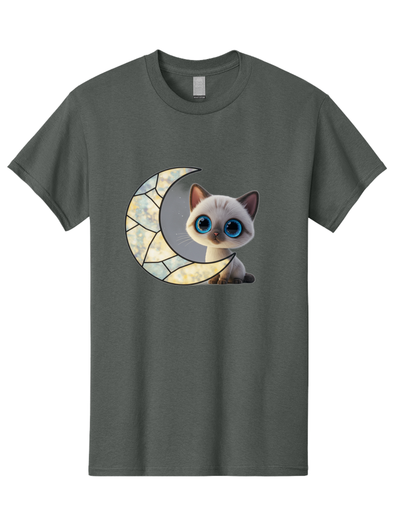 Cat-And-Crescent-Moon-1 Men'S Graphic Tee, 100% Cotton, Comfortable Casual Summer Wear, Machine Washable, Vintage Camera, Old Camera, Antique Camera, Black Camera, Classic Photography, Photography Equipment, Nostalgic Device, Film Camera, Bai619