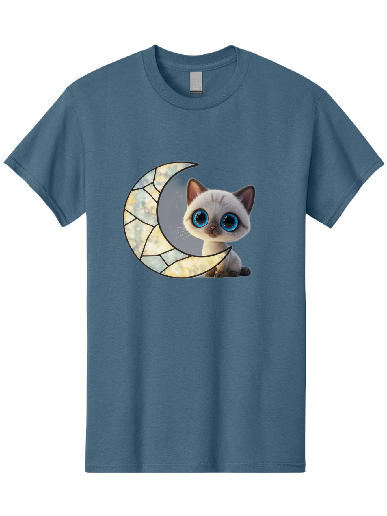 Cat-And-Crescent-Moon-1 Men'S Graphic Tee, 100% Cotton, Comfortable Casual Summer Wear, Machine Washable, Vintage Camera, Old Camera, Antique Camera, Black Camera, Classic Photography, Photography Equipment, Nostalgic Device, Film Camera, Bai619