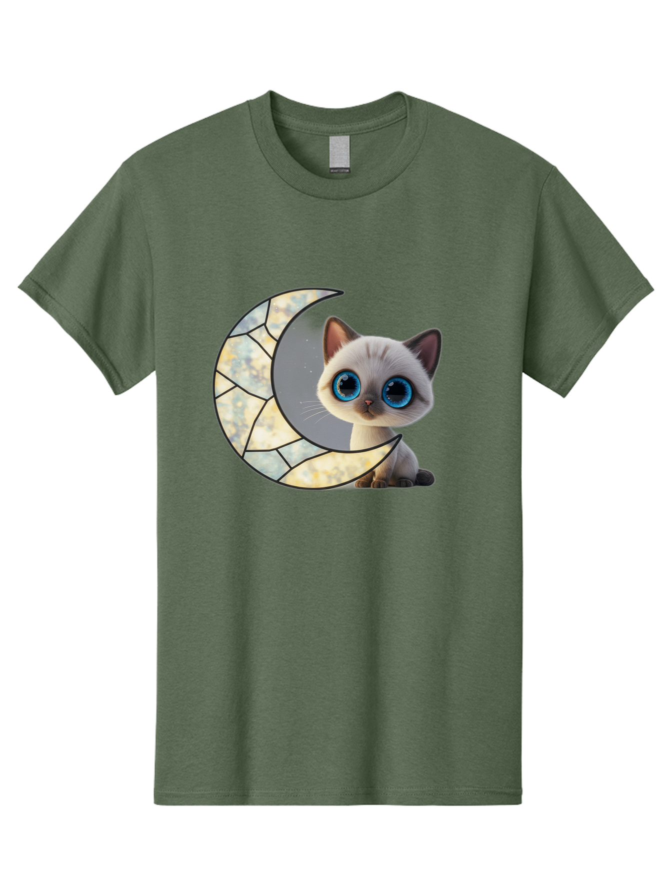Cat-And-Crescent-Moon-1 Men'S Graphic Tee, 100% Cotton, Comfortable Casual Summer Wear, Machine Washable, Vintage Camera, Old Camera, Antique Camera, Black Camera, Classic Photography, Photography Equipment, Nostalgic Device, Film Camera, Bai619