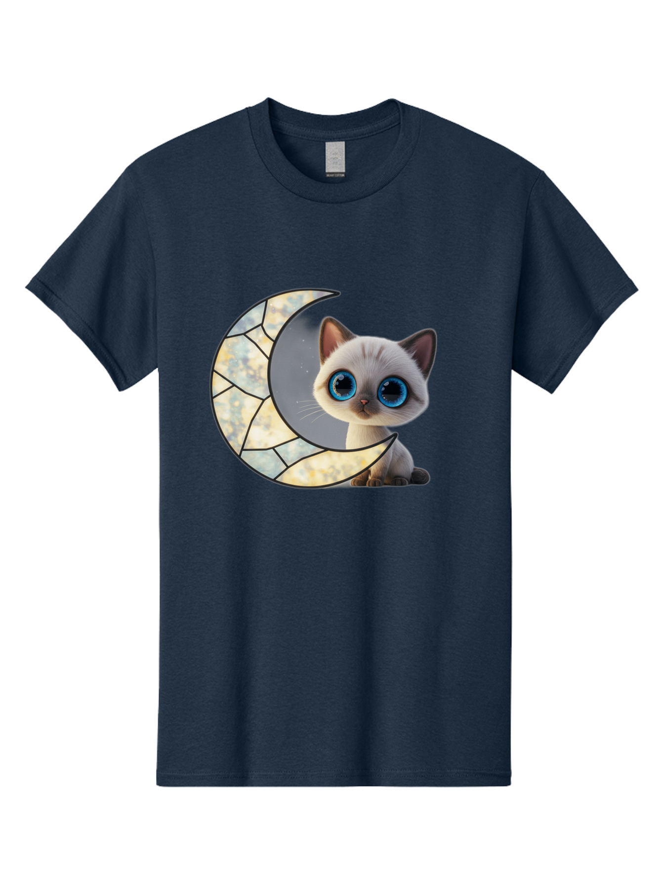 Cat-And-Crescent-Moon-1 Men'S Graphic Tee, 100% Cotton, Comfortable Casual Summer Wear, Machine Washable, Vintage Camera, Old Camera, Antique Camera, Black Camera, Classic Photography, Photography Equipment, Nostalgic Device, Film Camera, Bai619