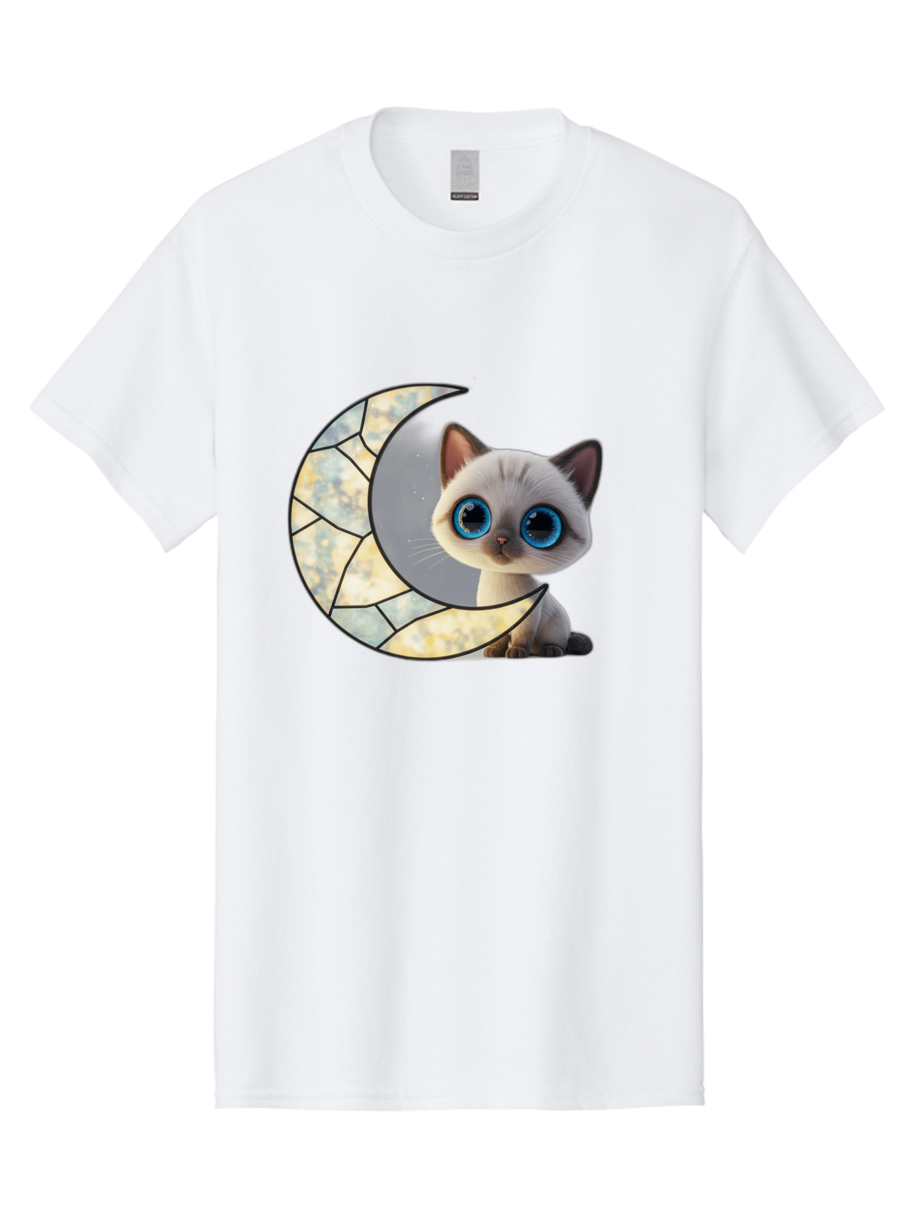 Cat-And-Crescent-Moon-1 Men'S Graphic Tee, 100% Cotton, Comfortable Casual Summer Wear, Machine Washable, Vintage Camera, Old Camera, Antique Camera, Black Camera, Classic Photography, Photography Equipment, Nostalgic Device, Film Camera, Bai619