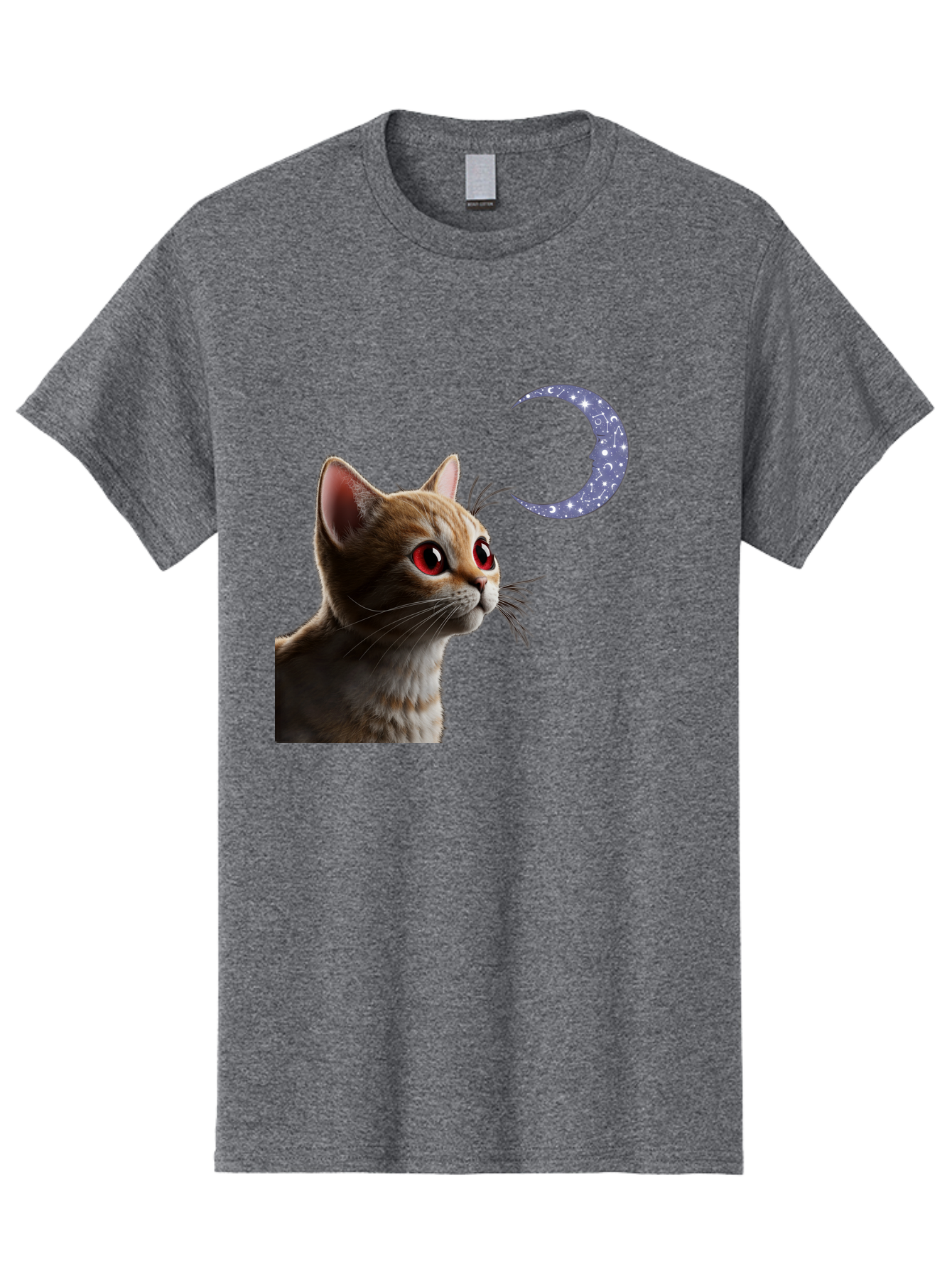 Cat-And-Crescent-Moon-2 Men'S Graphic Tee, 100% Cotton, Comfortable Casual Summer Wear, Machine Washable, Vintage Camera, Old Camera, Antique Camera, Black Camera, Classic Photography, Photography Equipment, Nostalgic Device, Film Camera, Bai620