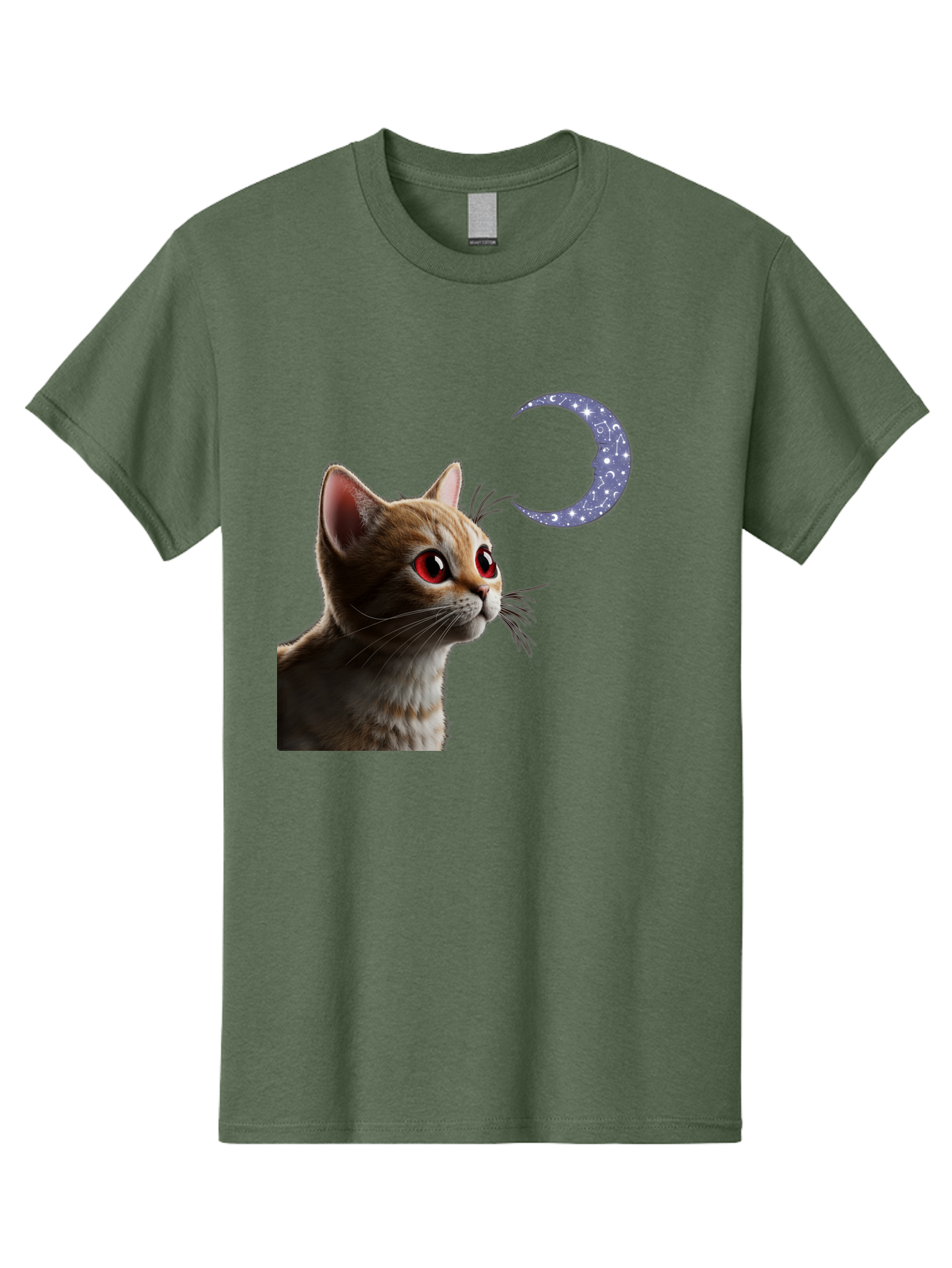 Cat-And-Crescent-Moon-2 Men'S Graphic Tee, 100% Cotton, Comfortable Casual Summer Wear, Machine Washable, Vintage Camera, Old Camera, Antique Camera, Black Camera, Classic Photography, Photography Equipment, Nostalgic Device, Film Camera, Bai620