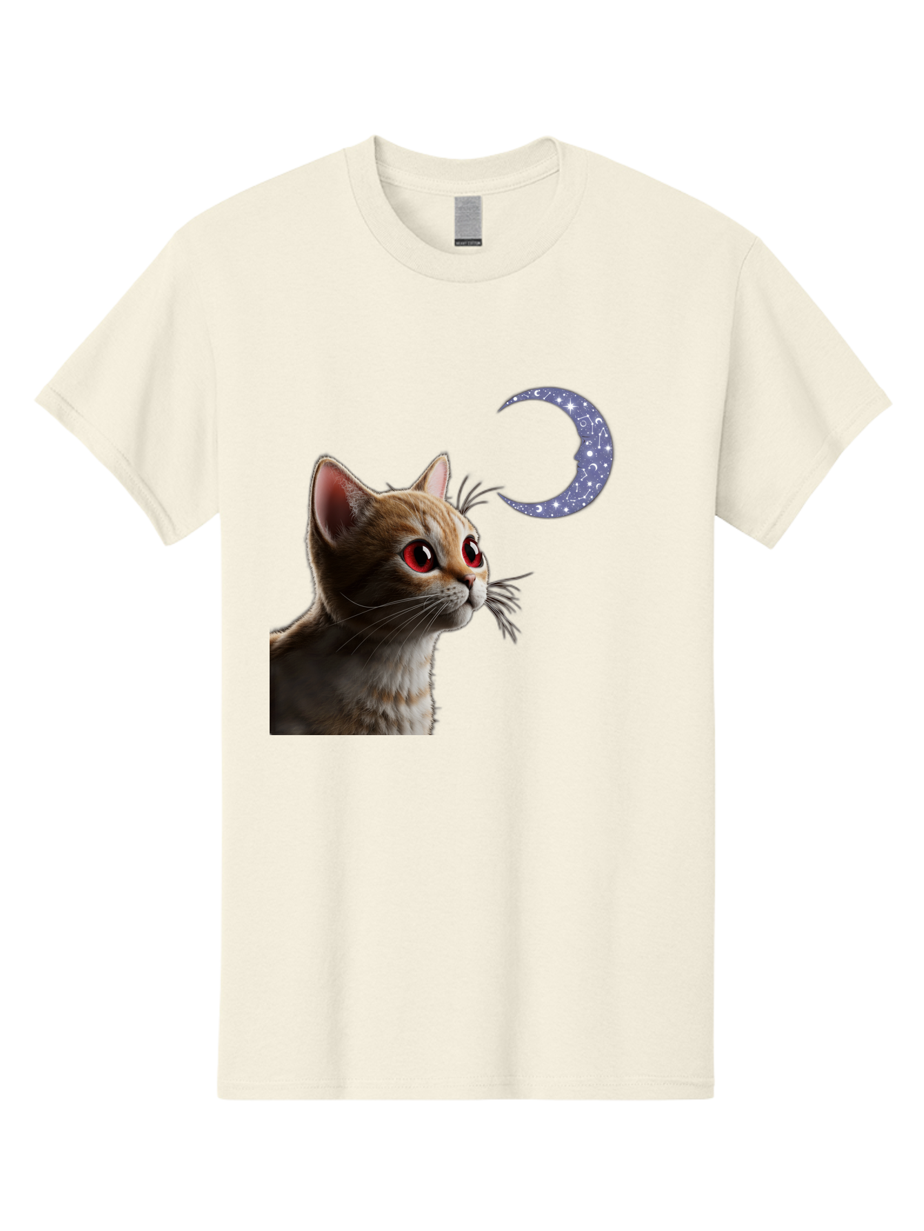 Cat-And-Crescent-Moon-2 Men'S Graphic Tee, 100% Cotton, Comfortable Casual Summer Wear, Machine Washable, Vintage Camera, Old Camera, Antique Camera, Black Camera, Classic Photography, Photography Equipment, Nostalgic Device, Film Camera, Bai620