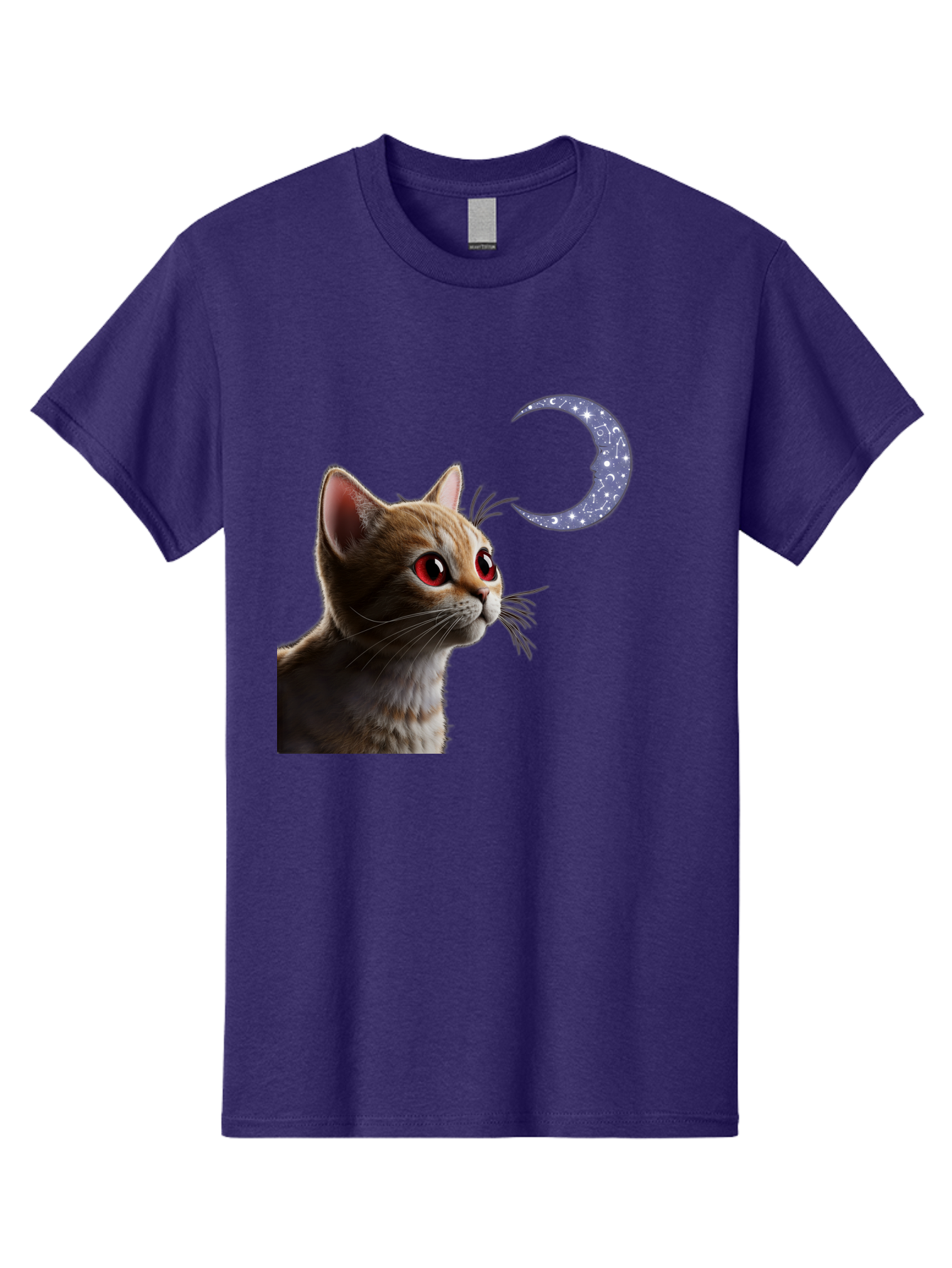 Cat-And-Crescent-Moon-2 Men'S Graphic Tee, 100% Cotton, Comfortable Casual Summer Wear, Machine Washable, Vintage Camera, Old Camera, Antique Camera, Black Camera, Classic Photography, Photography Equipment, Nostalgic Device, Film Camera, Bai620