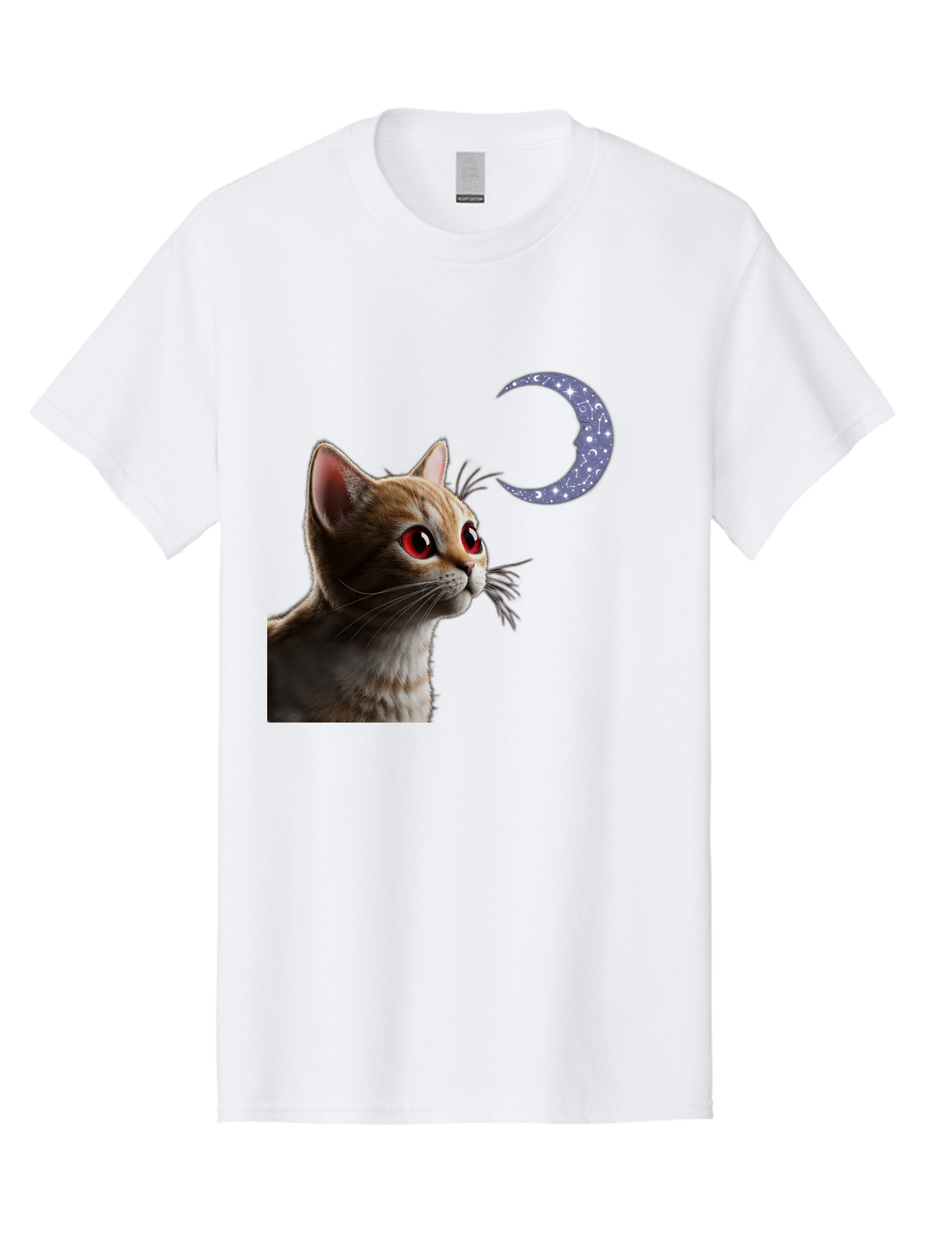 Cat-And-Crescent-Moon-2 Men'S Graphic Tee, 100% Cotton, Comfortable Casual Summer Wear, Machine Washable, Vintage Camera, Old Camera, Antique Camera, Black Camera, Classic Photography, Photography Equipment, Nostalgic Device, Film Camera, Bai620
