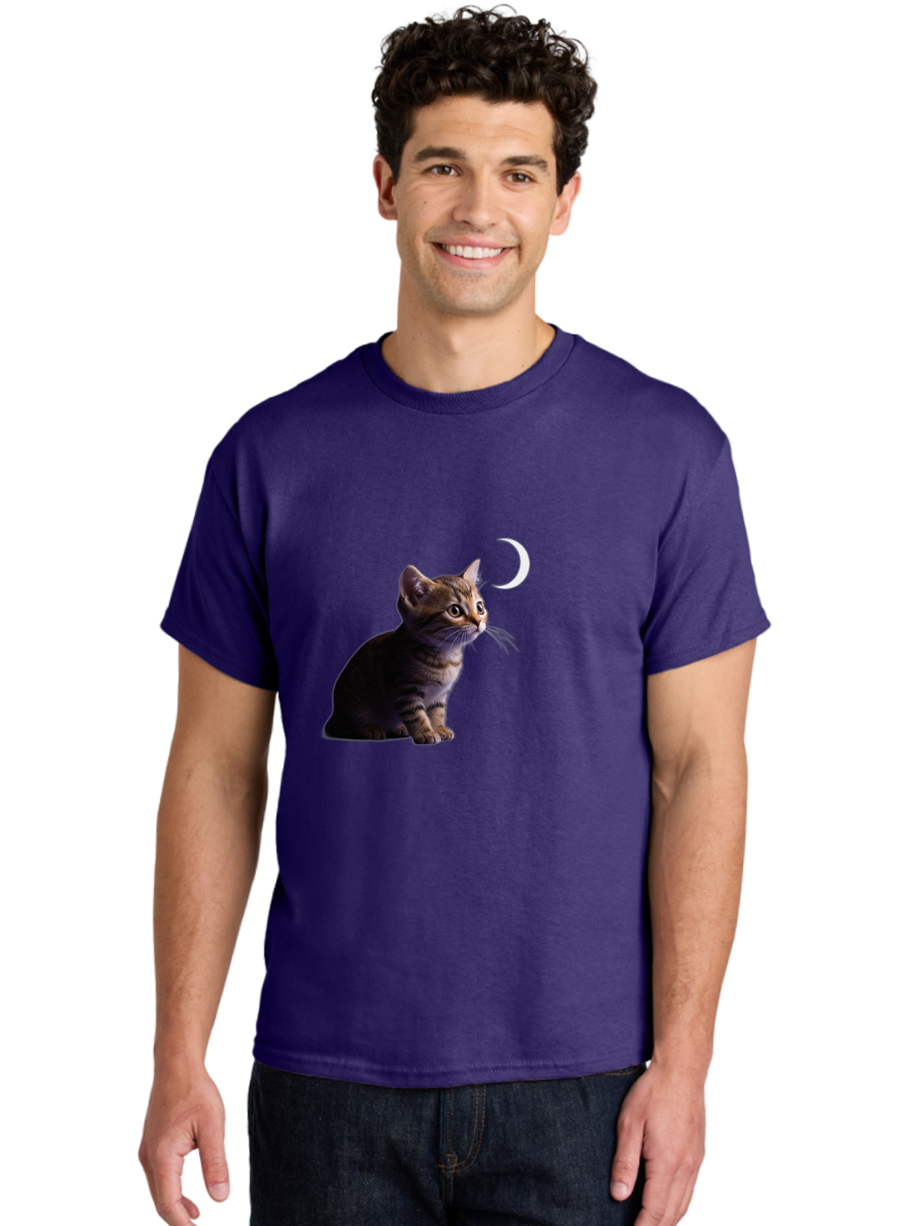 Cat-And-Crescent-Moon Men'S Graphic Tee, 100% Cotton, Comfortable Casual Summer Wear, Machine Washable, Vintage Camera, Old Camera, Antique Camera, Black Camera, Classic Photography, Photography Equipment, Nostalgic Device, Film Camera, Bai622