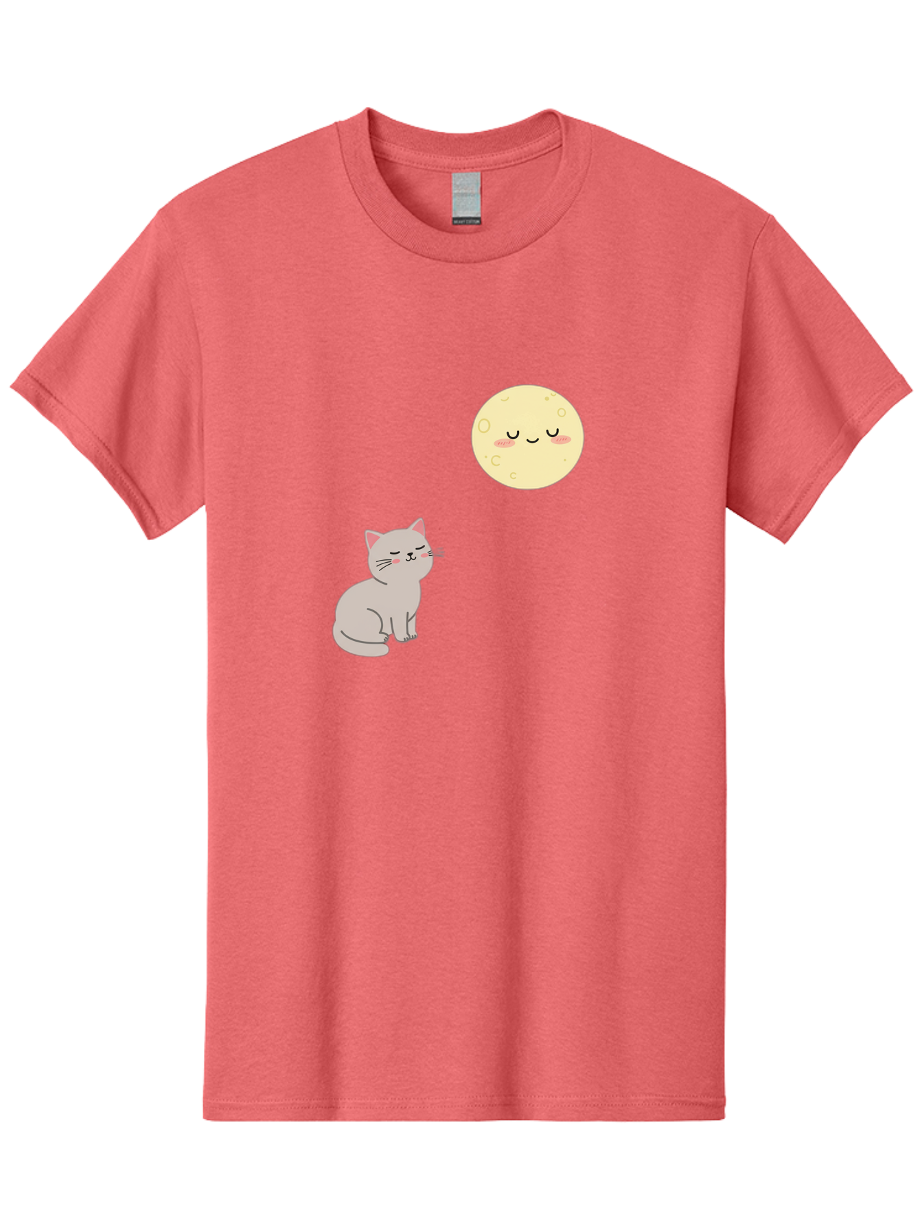 Cat-And-Moon-1 Men'S Graphic Tee, 100% Cotton, Comfortable Casual Summer Wear, Machine Washable, Vintage Camera, Old Camera, Antique Camera, Black Camera, Classic Photography, Photography Equipment, Nostalgic Device, Film Camera, Camera Art Bai623