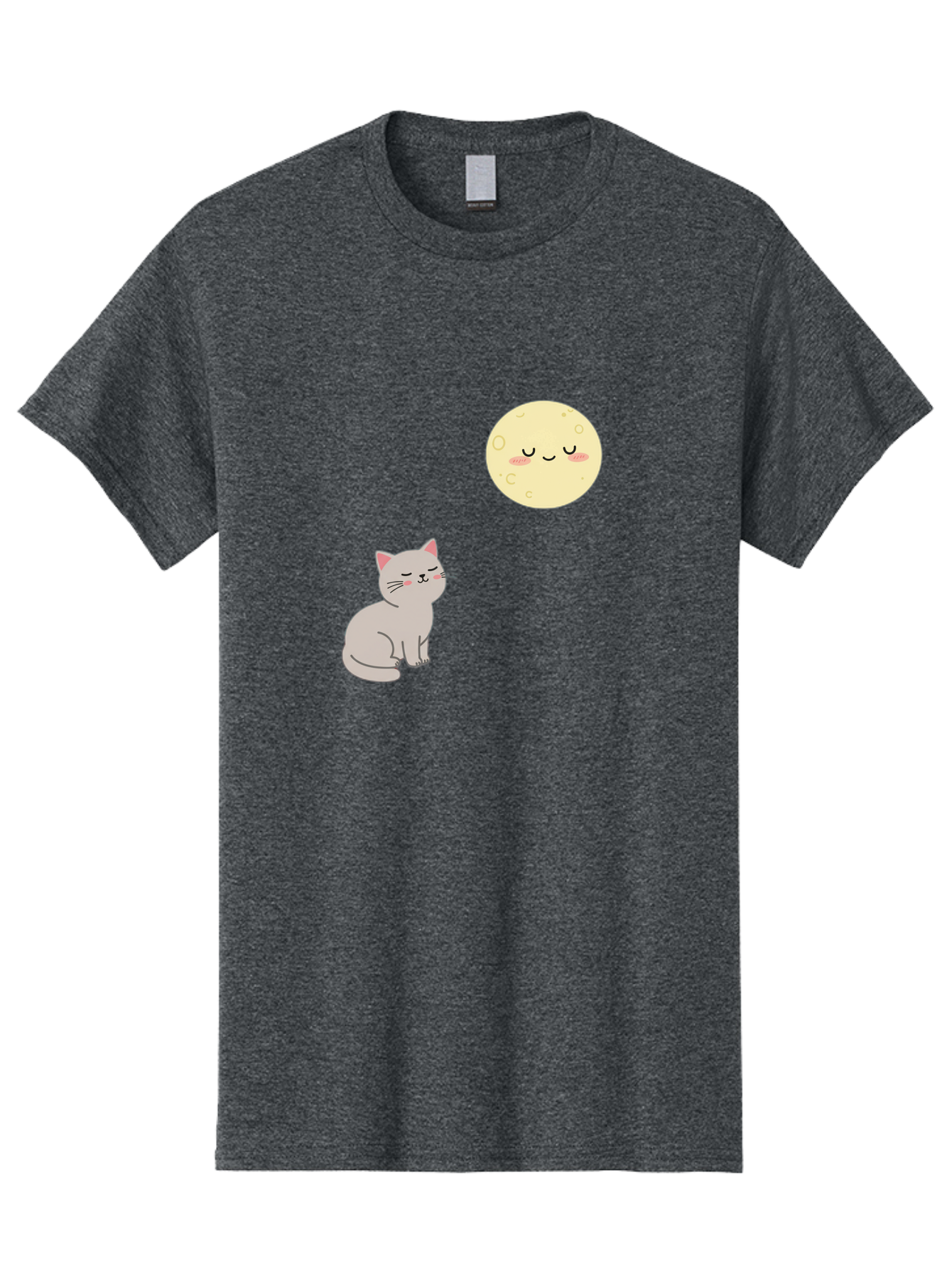 Cat-And-Moon-1 Men'S Graphic Tee, 100% Cotton, Comfortable Casual Summer Wear, Machine Washable, Vintage Camera, Old Camera, Antique Camera, Black Camera, Classic Photography, Photography Equipment, Nostalgic Device, Film Camera, Camera Art Bai623
