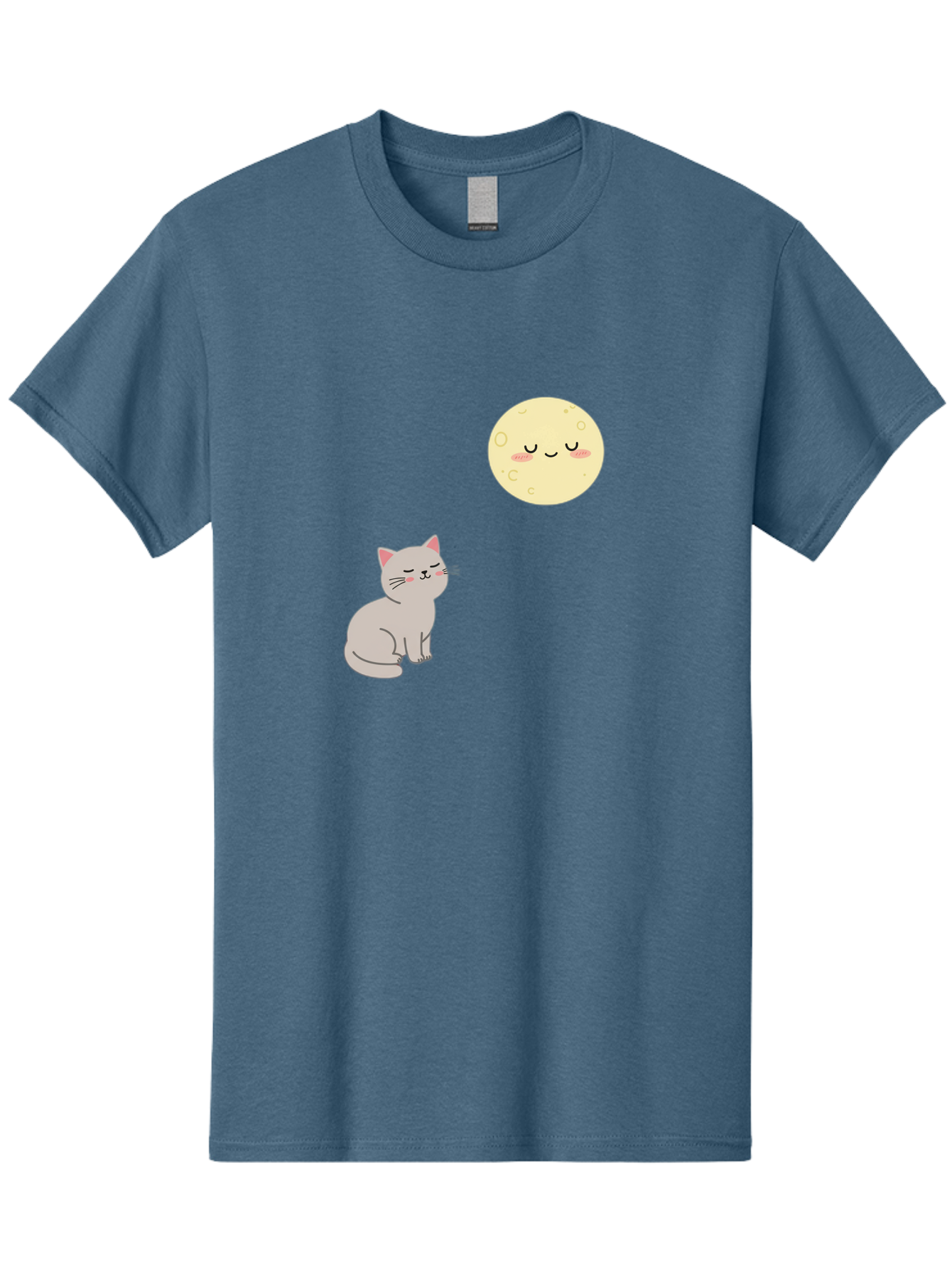 Cat-And-Moon-1 Men'S Graphic Tee, 100% Cotton, Comfortable Casual Summer Wear, Machine Washable, Vintage Camera, Old Camera, Antique Camera, Black Camera, Classic Photography, Photography Equipment, Nostalgic Device, Film Camera, Camera Art Bai623