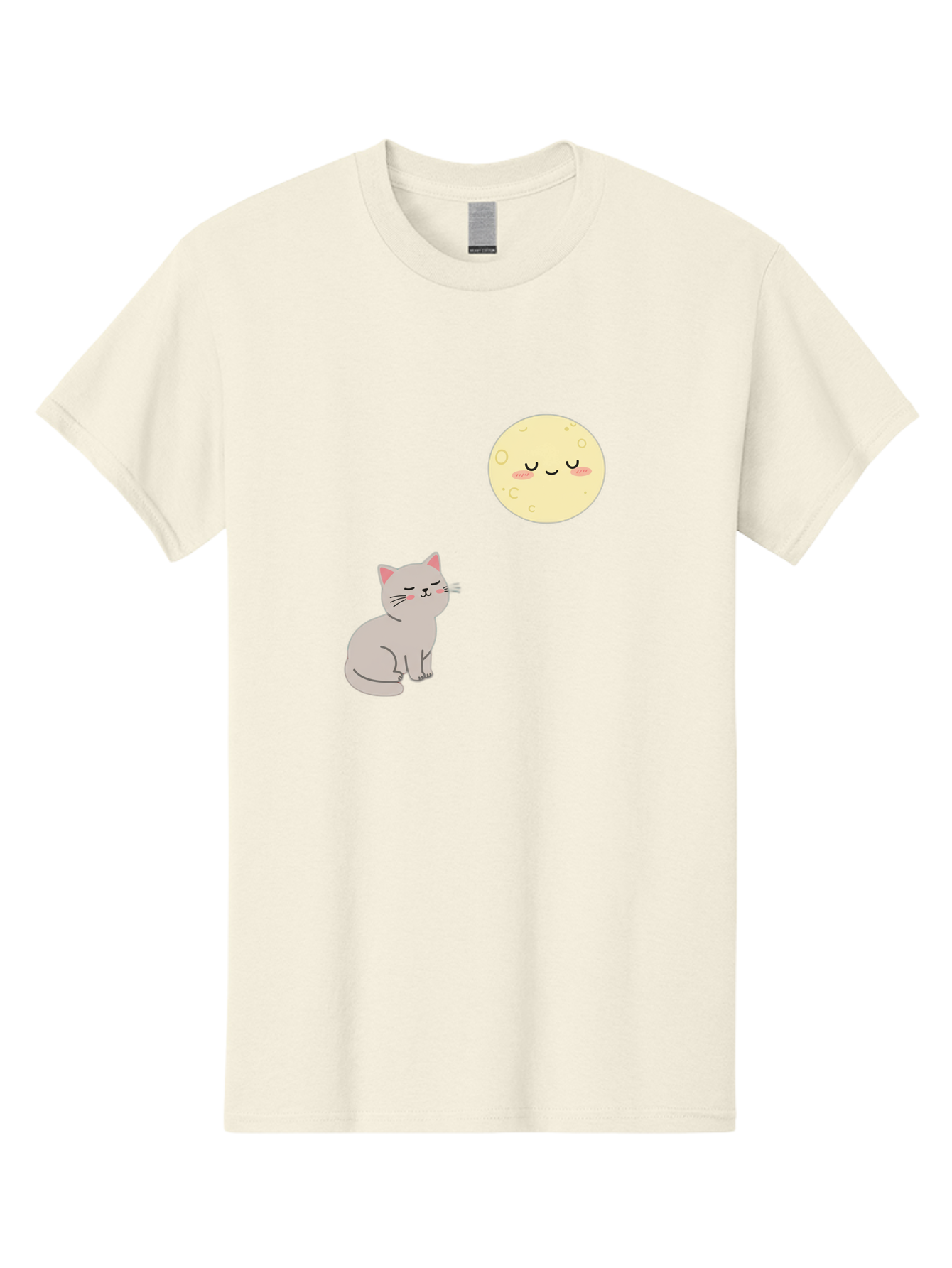 Cat-And-Moon-1 Men'S Graphic Tee, 100% Cotton, Comfortable Casual Summer Wear, Machine Washable, Vintage Camera, Old Camera, Antique Camera, Black Camera, Classic Photography, Photography Equipment, Nostalgic Device, Film Camera, Camera Art Bai623