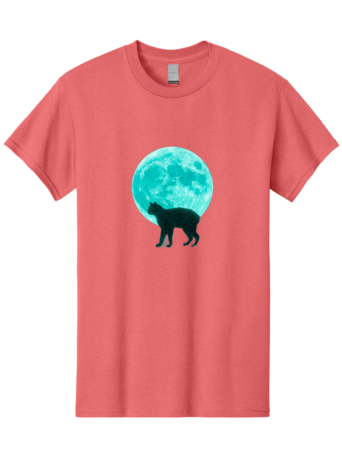 Cat-And-Moon-2 Men'S Graphic Tee, 100% Cotton, Comfortable Casual Summer Wear, Machine Washable, Vintage Camera, Old Camera, Antique Camera, Black Camera, Classic Photography, Photography Equipment, Nostalgic Device, Film Camera, Camera Art Bai624