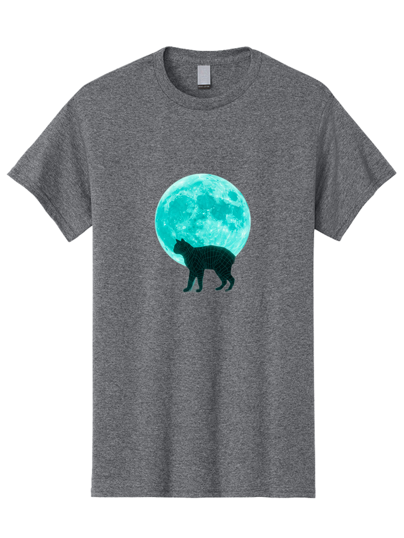 Cat-And-Moon-2 Men'S Graphic Tee, 100% Cotton, Comfortable Casual Summer Wear, Machine Washable, Vintage Camera, Old Camera, Antique Camera, Black Camera, Classic Photography, Photography Equipment, Nostalgic Device, Film Camera, Camera Art Bai624