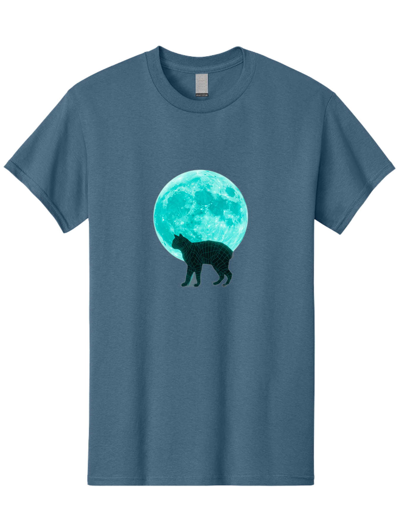 Cat-And-Moon-2 Men'S Graphic Tee, 100% Cotton, Comfortable Casual Summer Wear, Machine Washable, Vintage Camera, Old Camera, Antique Camera, Black Camera, Classic Photography, Photography Equipment, Nostalgic Device, Film Camera, Camera Art Bai624