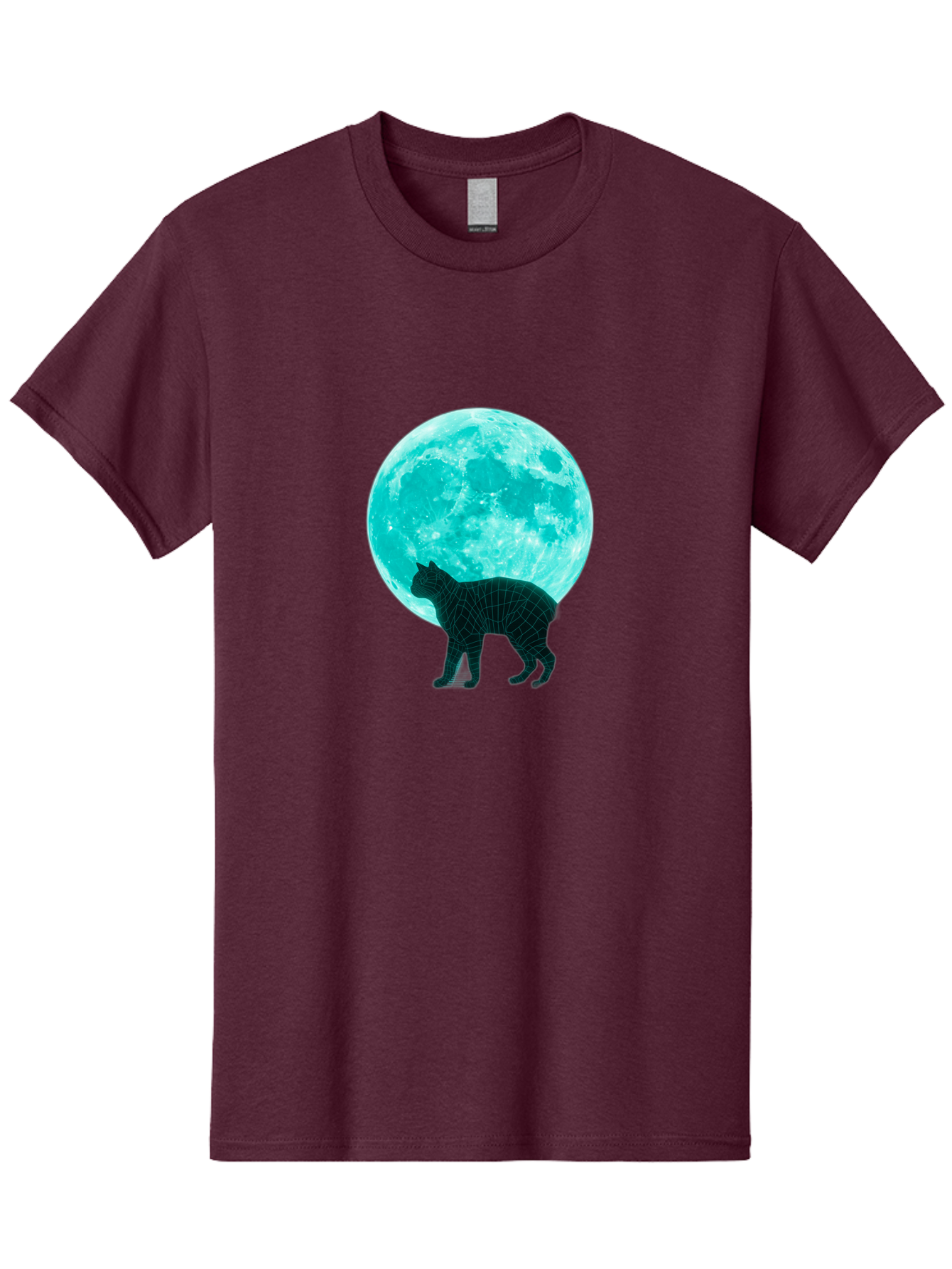 Cat-And-Moon-2 Men'S Graphic Tee, 100% Cotton, Comfortable Casual Summer Wear, Machine Washable, Vintage Camera, Old Camera, Antique Camera, Black Camera, Classic Photography, Photography Equipment, Nostalgic Device, Film Camera, Camera Art Bai624