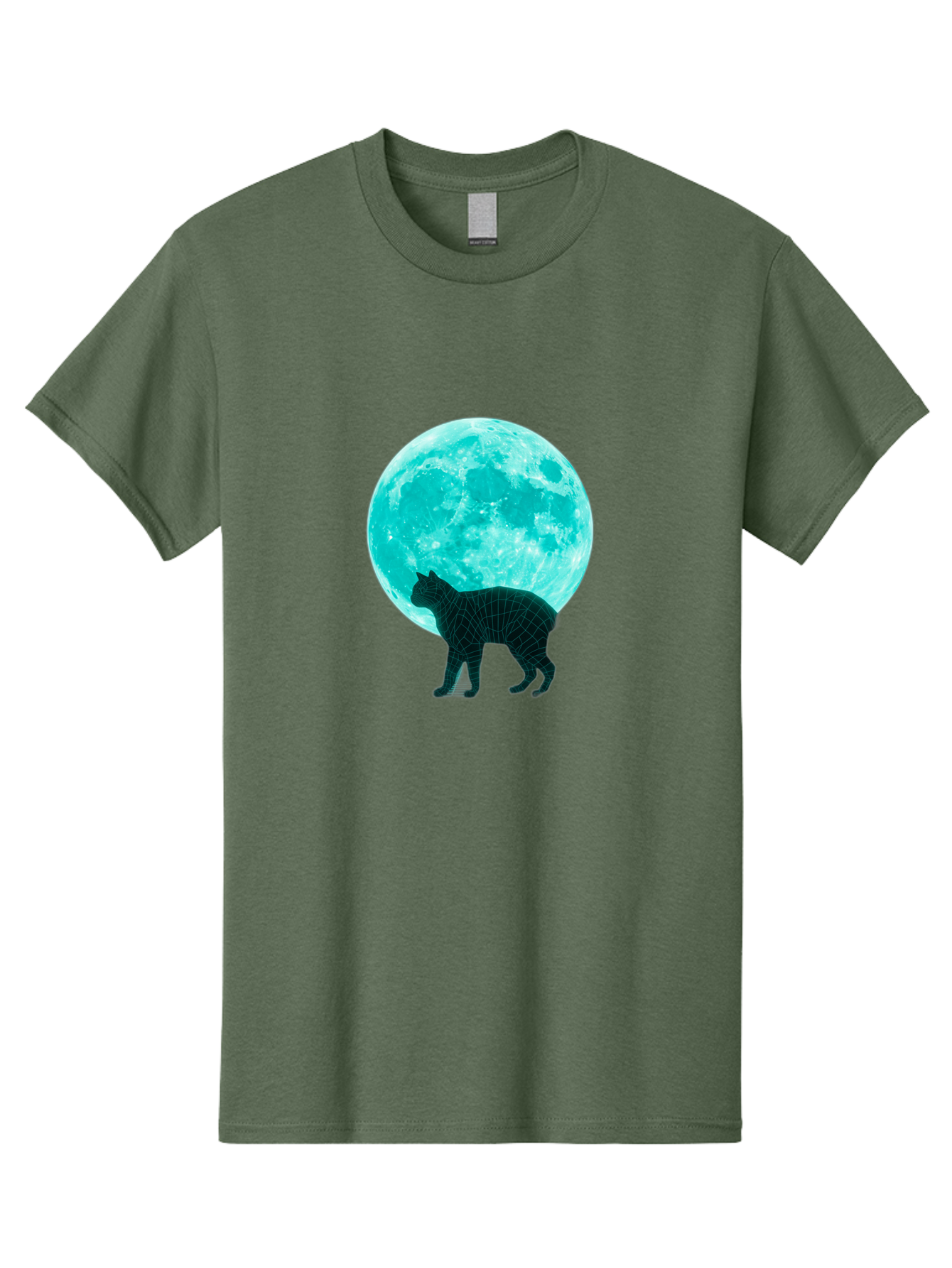 Cat-And-Moon-2 Men'S Graphic Tee, 100% Cotton, Comfortable Casual Summer Wear, Machine Washable, Vintage Camera, Old Camera, Antique Camera, Black Camera, Classic Photography, Photography Equipment, Nostalgic Device, Film Camera, Camera Art Bai624