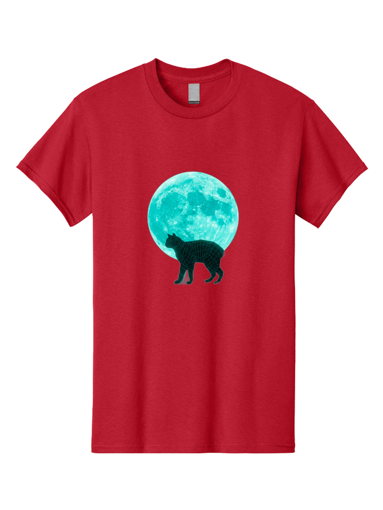 Cat-And-Moon-2 Men'S Graphic Tee, 100% Cotton, Comfortable Casual Summer Wear, Machine Washable, Vintage Camera, Old Camera, Antique Camera, Black Camera, Classic Photography, Photography Equipment, Nostalgic Device, Film Camera, Camera Art Bai624
