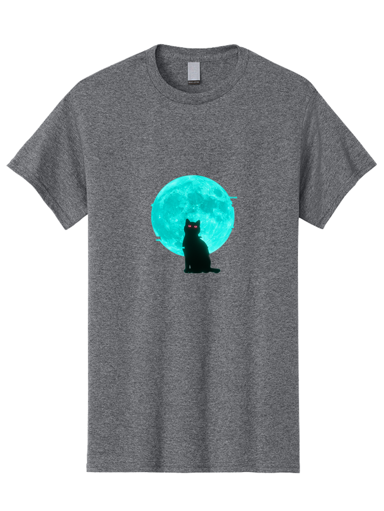Cat-And-Moon-3 Men'S Graphic Tee, 100% Cotton, Comfortable Casual Summer Wear, Machine Washable, Vintage Camera, Old Camera, Antique Camera, Black Camera, Classic Photography, Photography Equipment, Nostalgic Device, Film Camera, Camera Art Bai625