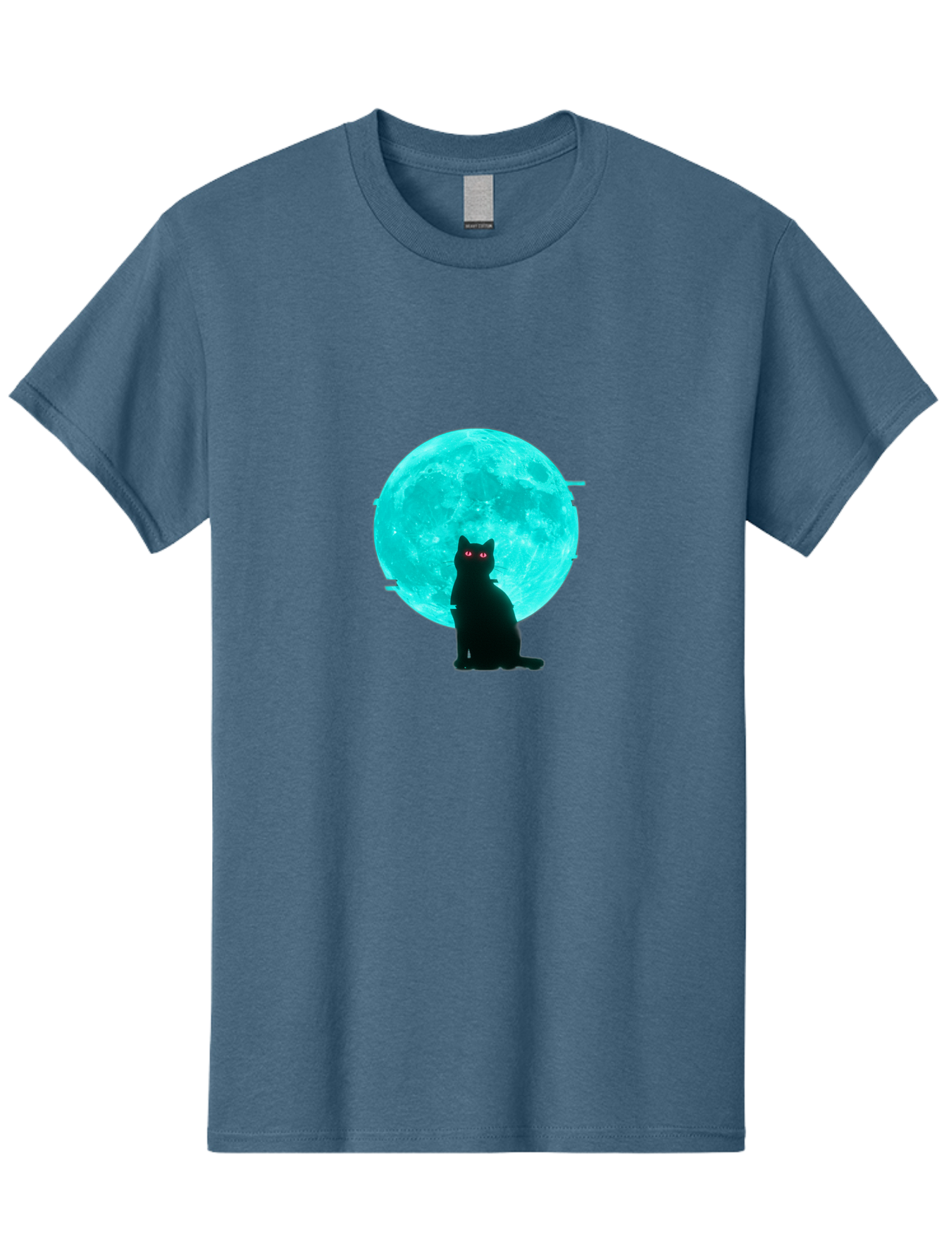 Cat-And-Moon-3 Men'S Graphic Tee, 100% Cotton, Comfortable Casual Summer Wear, Machine Washable, Vintage Camera, Old Camera, Antique Camera, Black Camera, Classic Photography, Photography Equipment, Nostalgic Device, Film Camera, Camera Art Bai625