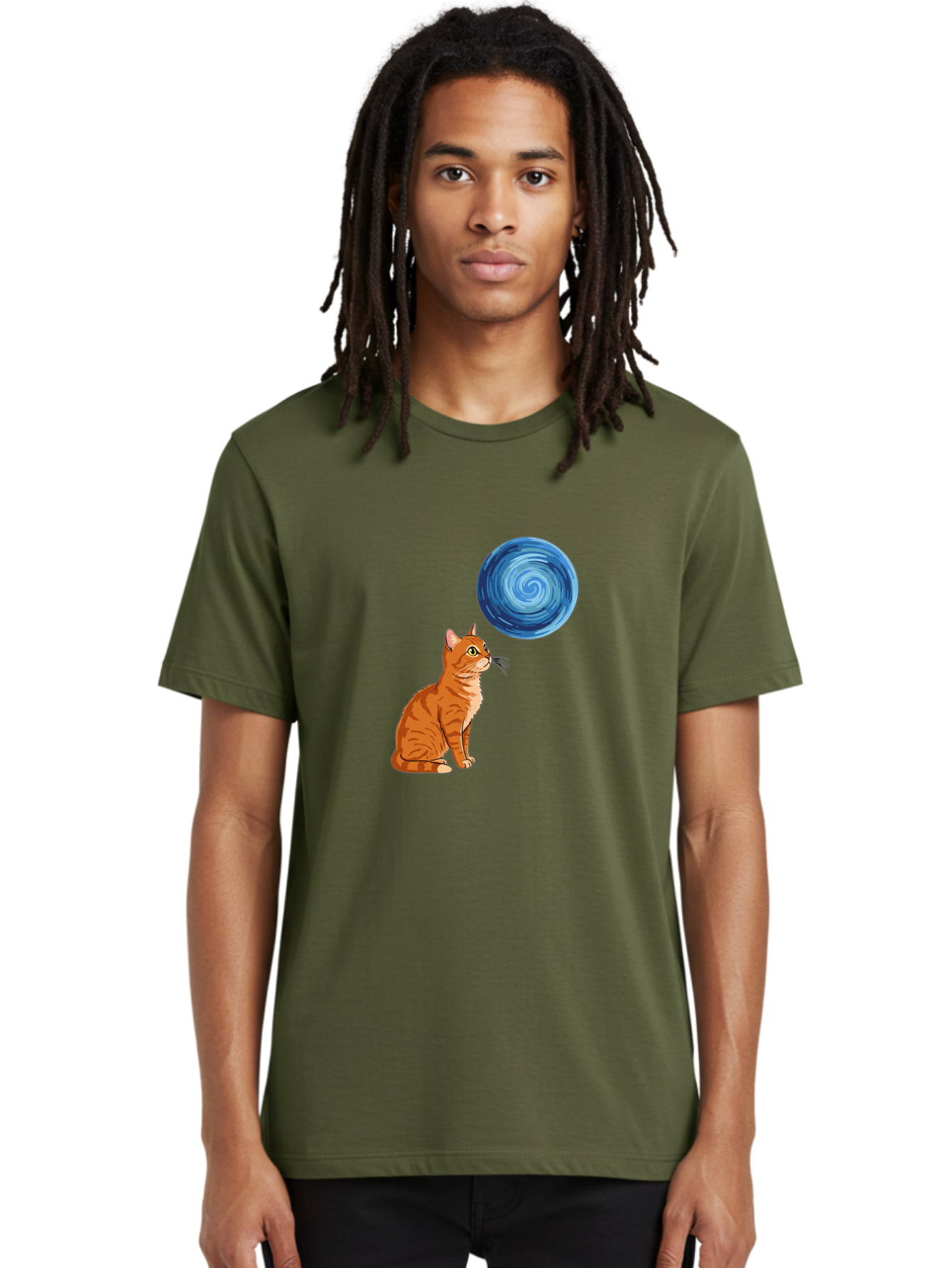 Cat-And-Swirl Men'S Graphic Tee, 100% Cotton, Comfortable Casual Summer Wear, Machine Washable, Vintage Camera, Old Camera, Antique Camera, Black Camera, Classic Photography, Photography Equipment, Nostalgic Device, Film Camera, Camera Art Bai627