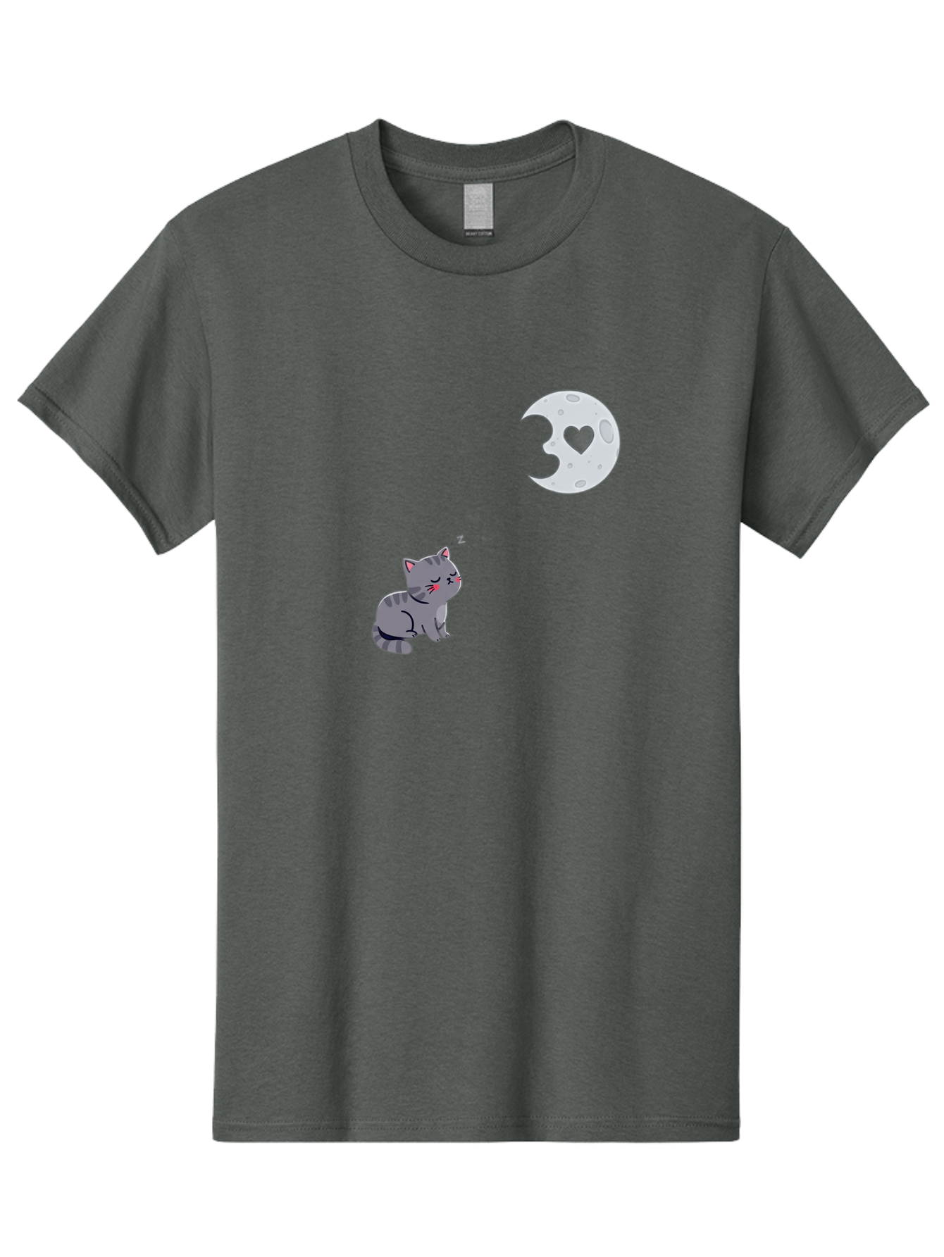 Cat-Gazing-At-Heart-Moon Men'S Graphic Tee, 100% Cotton, Comfortable Casual Summer Wear, Machine Washable, Vintage Camera, Old Camera, Antique Camera, Black Camera, Classic Photography, Photography Equipment, Nostalgic Device, Film Camera, Bai629