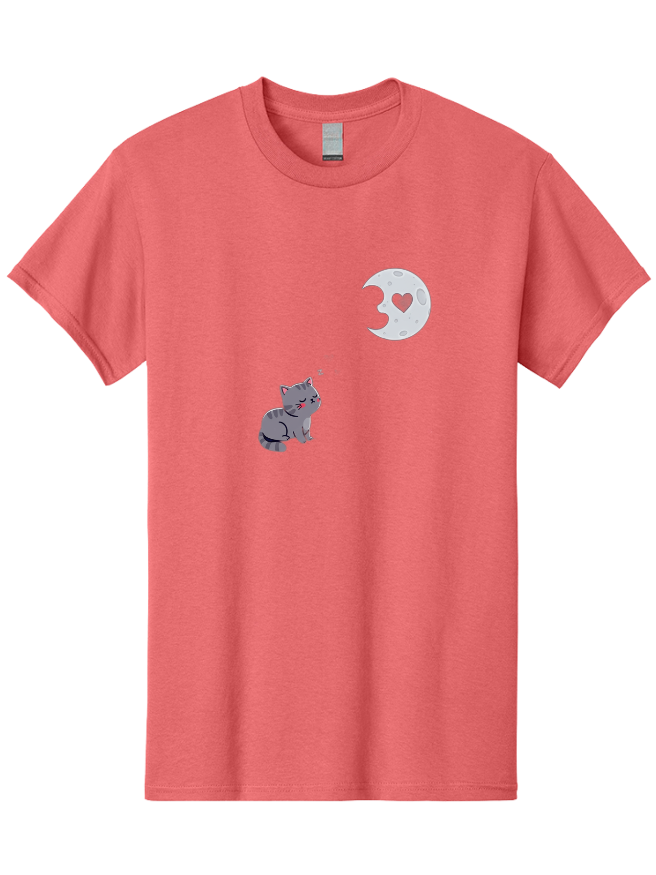 Cat-Gazing-At-Heart-Moon Men'S Graphic Tee, 100% Cotton, Comfortable Casual Summer Wear, Machine Washable, Vintage Camera, Old Camera, Antique Camera, Black Camera, Classic Photography, Photography Equipment, Nostalgic Device, Film Camera, Bai629