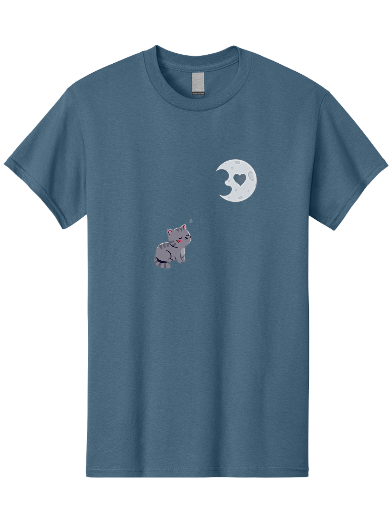 Cat-Gazing-At-Heart-Moon Men'S Graphic Tee, 100% Cotton, Comfortable Casual Summer Wear, Machine Washable, Vintage Camera, Old Camera, Antique Camera, Black Camera, Classic Photography, Photography Equipment, Nostalgic Device, Film Camera, Bai629