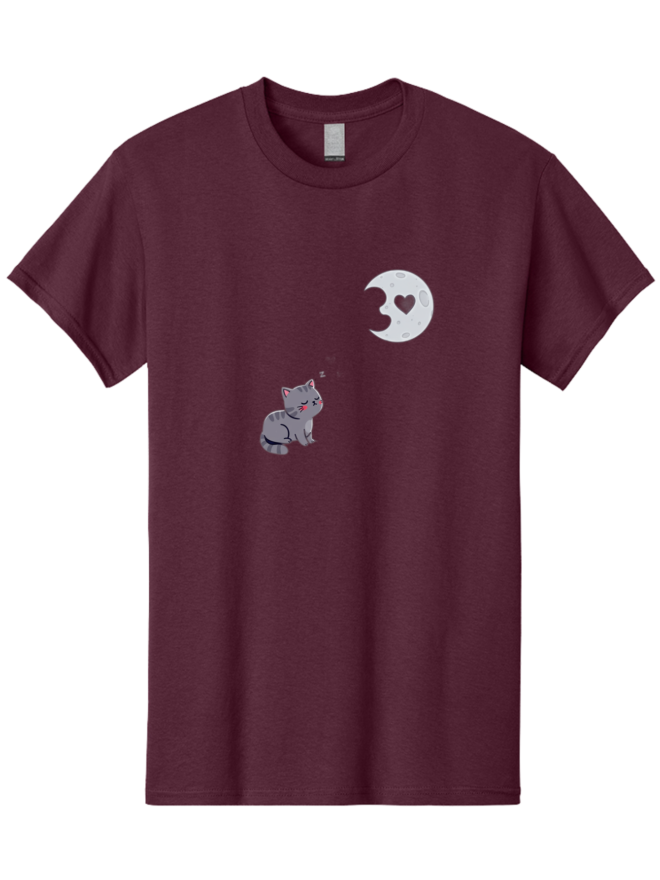 Cat-Gazing-At-Heart-Moon Men'S Graphic Tee, 100% Cotton, Comfortable Casual Summer Wear, Machine Washable, Vintage Camera, Old Camera, Antique Camera, Black Camera, Classic Photography, Photography Equipment, Nostalgic Device, Film Camera, Bai629