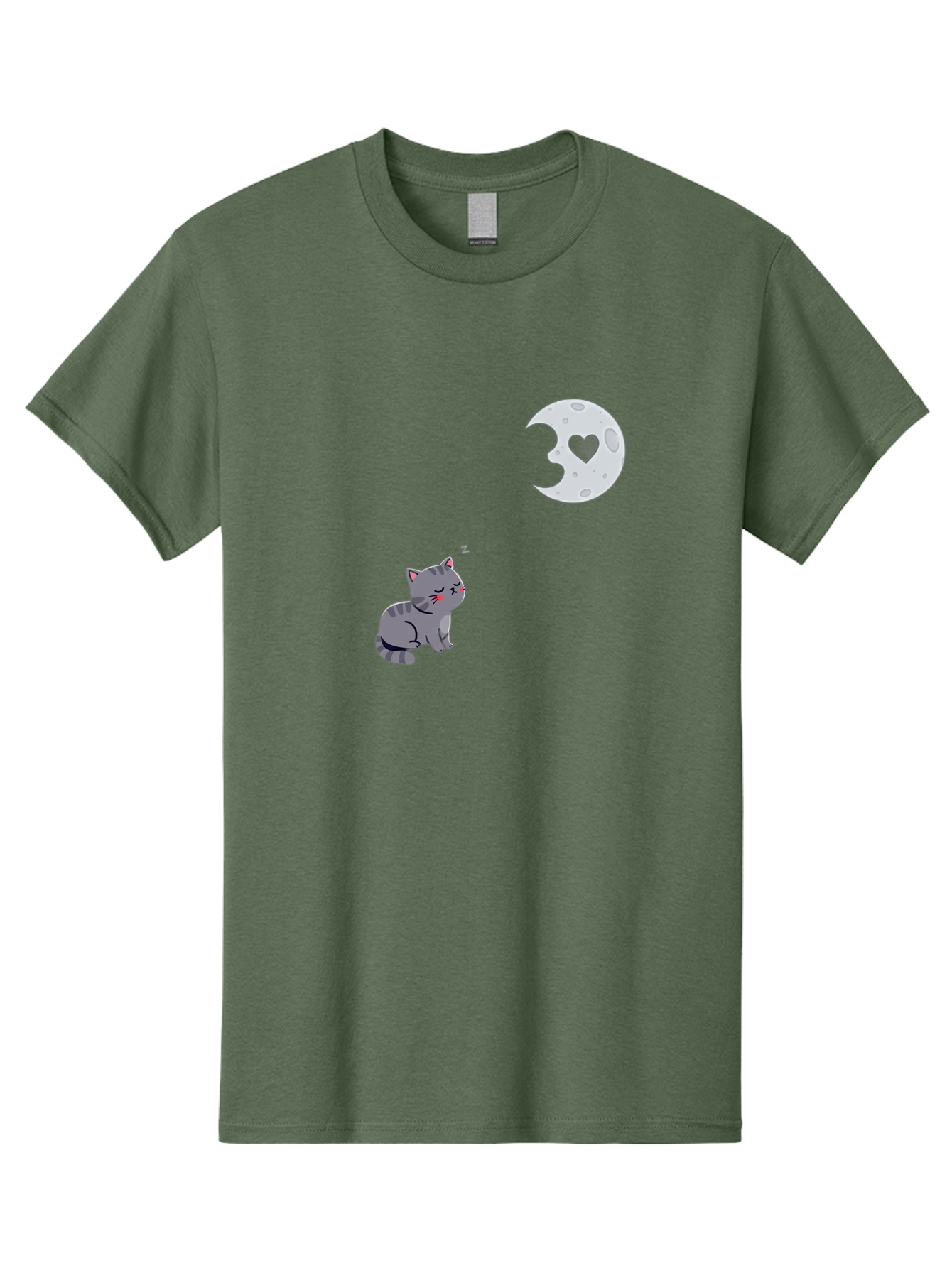 Cat-Gazing-At-Heart-Moon Men'S Graphic Tee, 100% Cotton, Comfortable Casual Summer Wear, Machine Washable, Vintage Camera, Old Camera, Antique Camera, Black Camera, Classic Photography, Photography Equipment, Nostalgic Device, Film Camera, Bai629