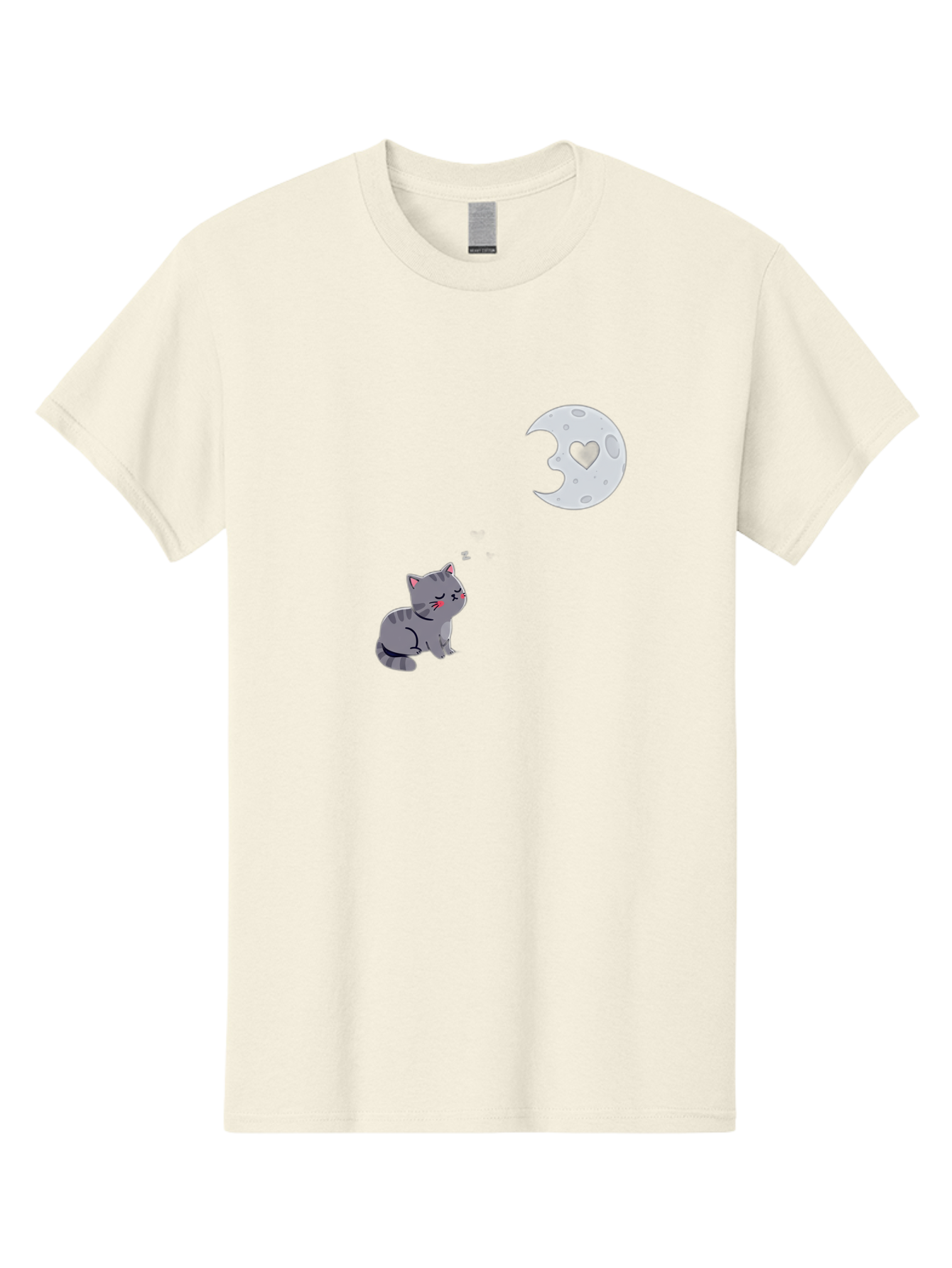 Cat-Gazing-At-Heart-Moon Men'S Graphic Tee, 100% Cotton, Comfortable Casual Summer Wear, Machine Washable, Vintage Camera, Old Camera, Antique Camera, Black Camera, Classic Photography, Photography Equipment, Nostalgic Device, Film Camera, Bai629
