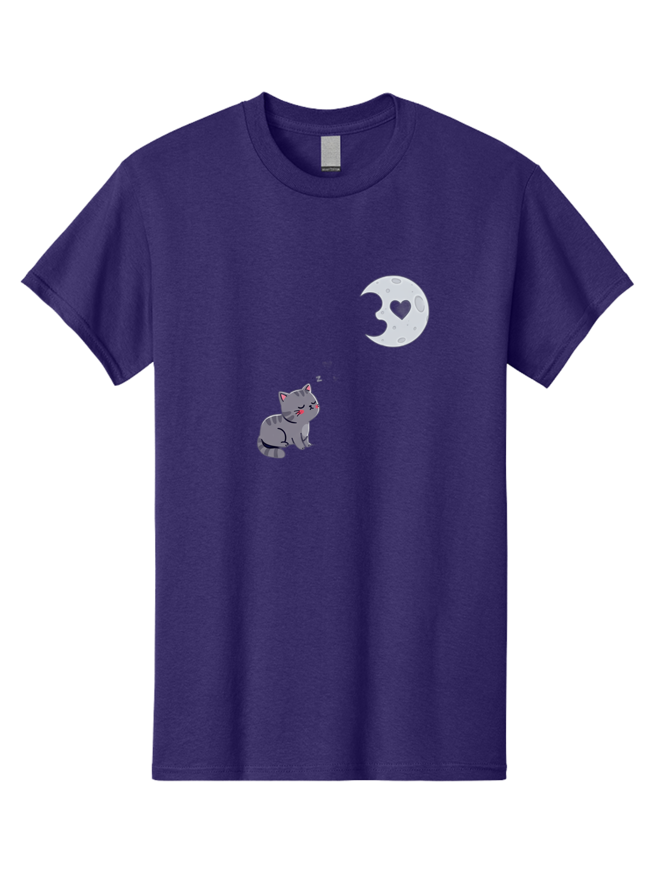 Cat-Gazing-At-Heart-Moon Men'S Graphic Tee, 100% Cotton, Comfortable Casual Summer Wear, Machine Washable, Vintage Camera, Old Camera, Antique Camera, Black Camera, Classic Photography, Photography Equipment, Nostalgic Device, Film Camera, Bai629