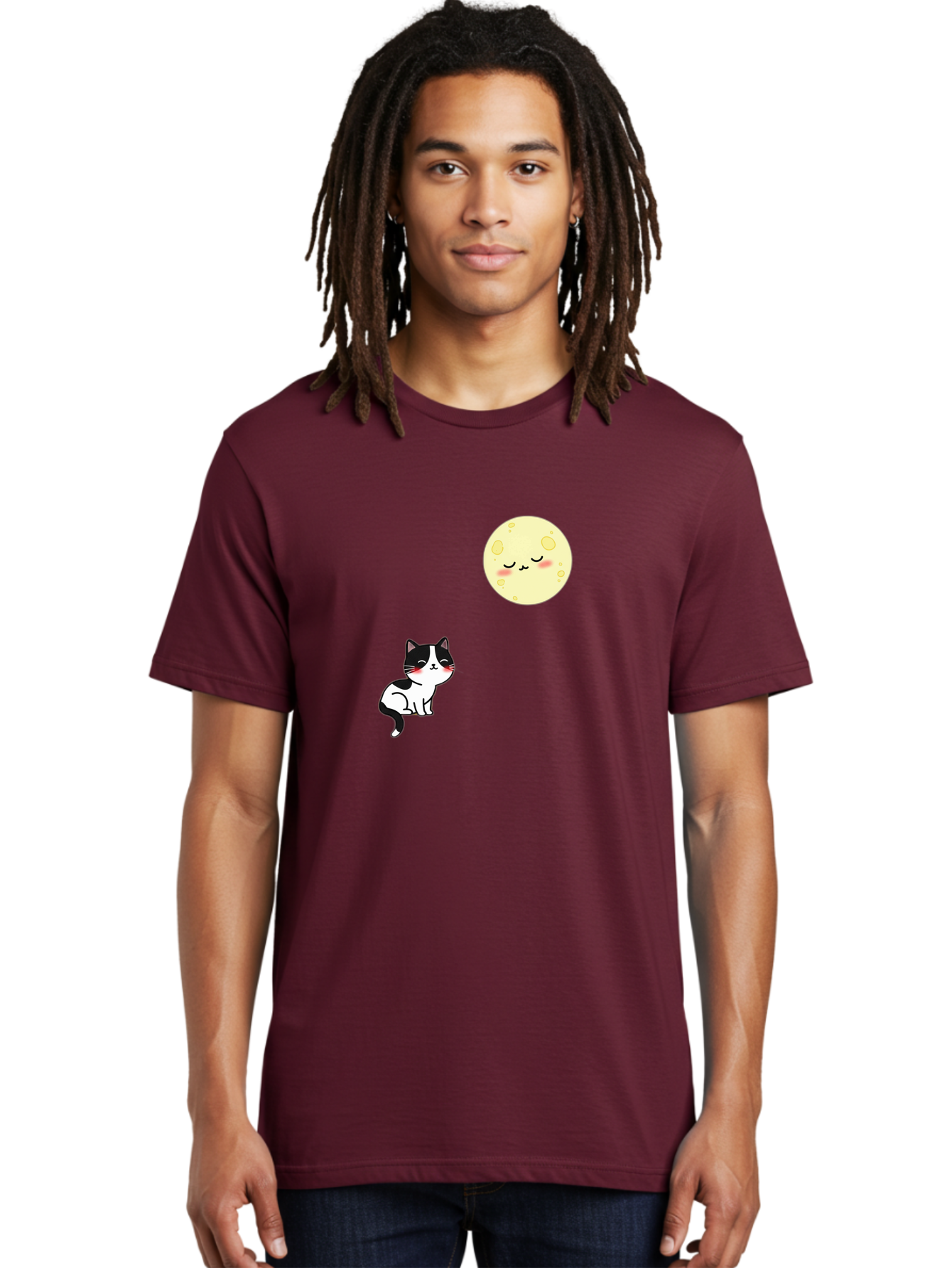 Cat-Gazing-At-Moon Men'S Graphic Tee, 100% Cotton, Comfortable Casual Summer Wear, Machine Washable, Vintage Camera, Old Camera, Antique Camera, Black Camera, Classic Photography, Photography Equipment, Nostalgic Device, Film Camera, Bai630