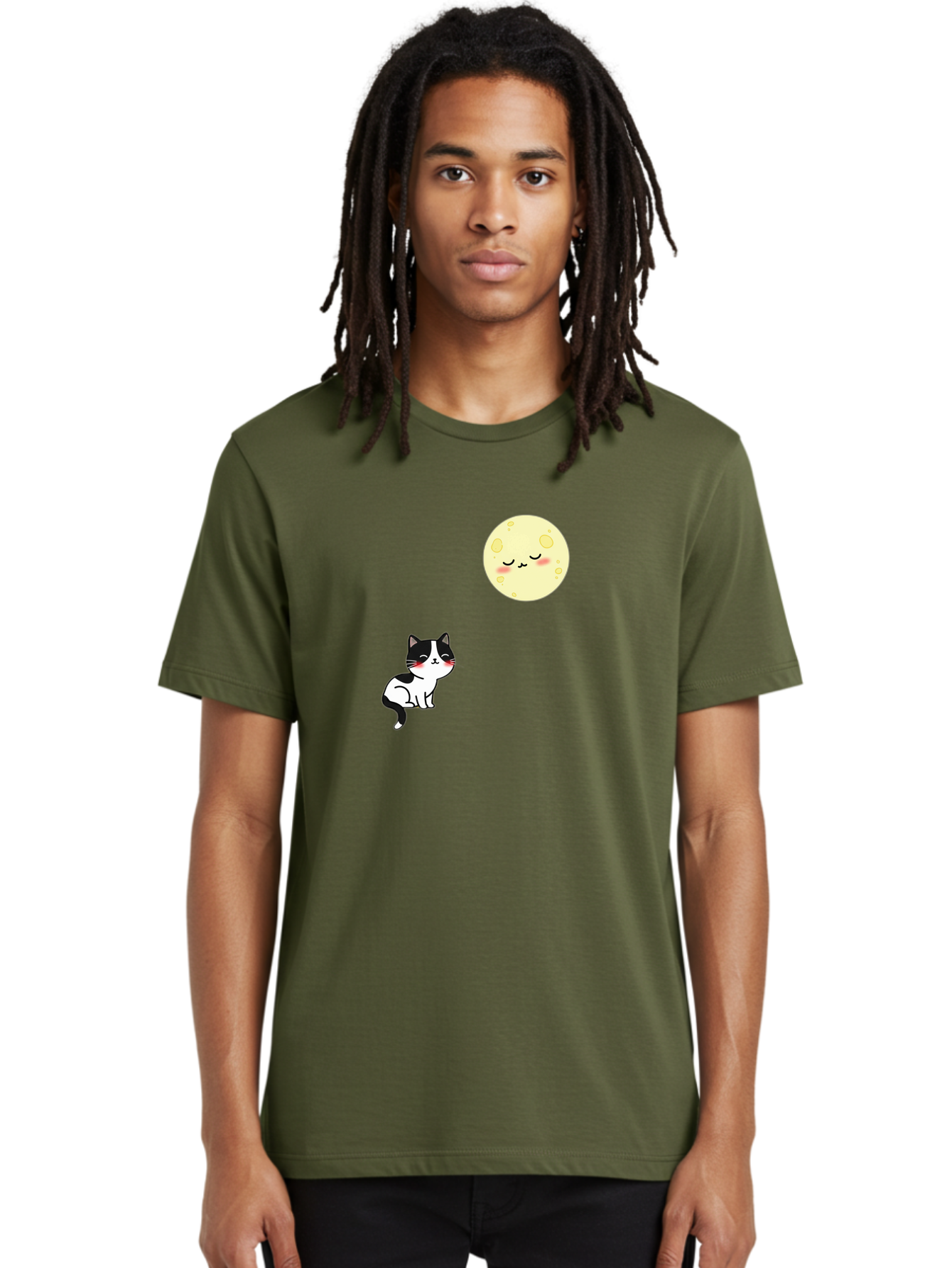 Cat-Gazing-At-Moon Men'S Graphic Tee, 100% Cotton, Comfortable Casual Summer Wear, Machine Washable, Vintage Camera, Old Camera, Antique Camera, Black Camera, Classic Photography, Photography Equipment, Nostalgic Device, Film Camera, Bai630