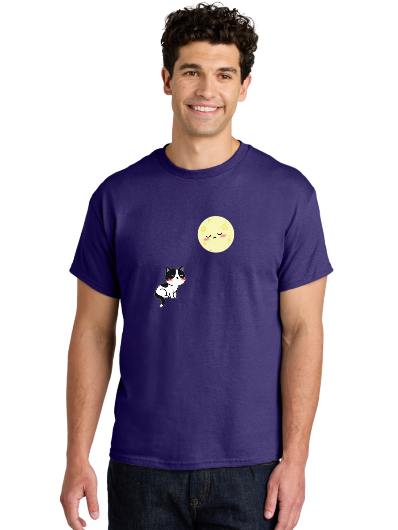 Cat-Gazing-At-Moon Men'S Graphic Tee, 100% Cotton, Comfortable Casual Summer Wear, Machine Washable, Vintage Camera, Old Camera, Antique Camera, Black Camera, Classic Photography, Photography Equipment, Nostalgic Device, Film Camera, Bai630