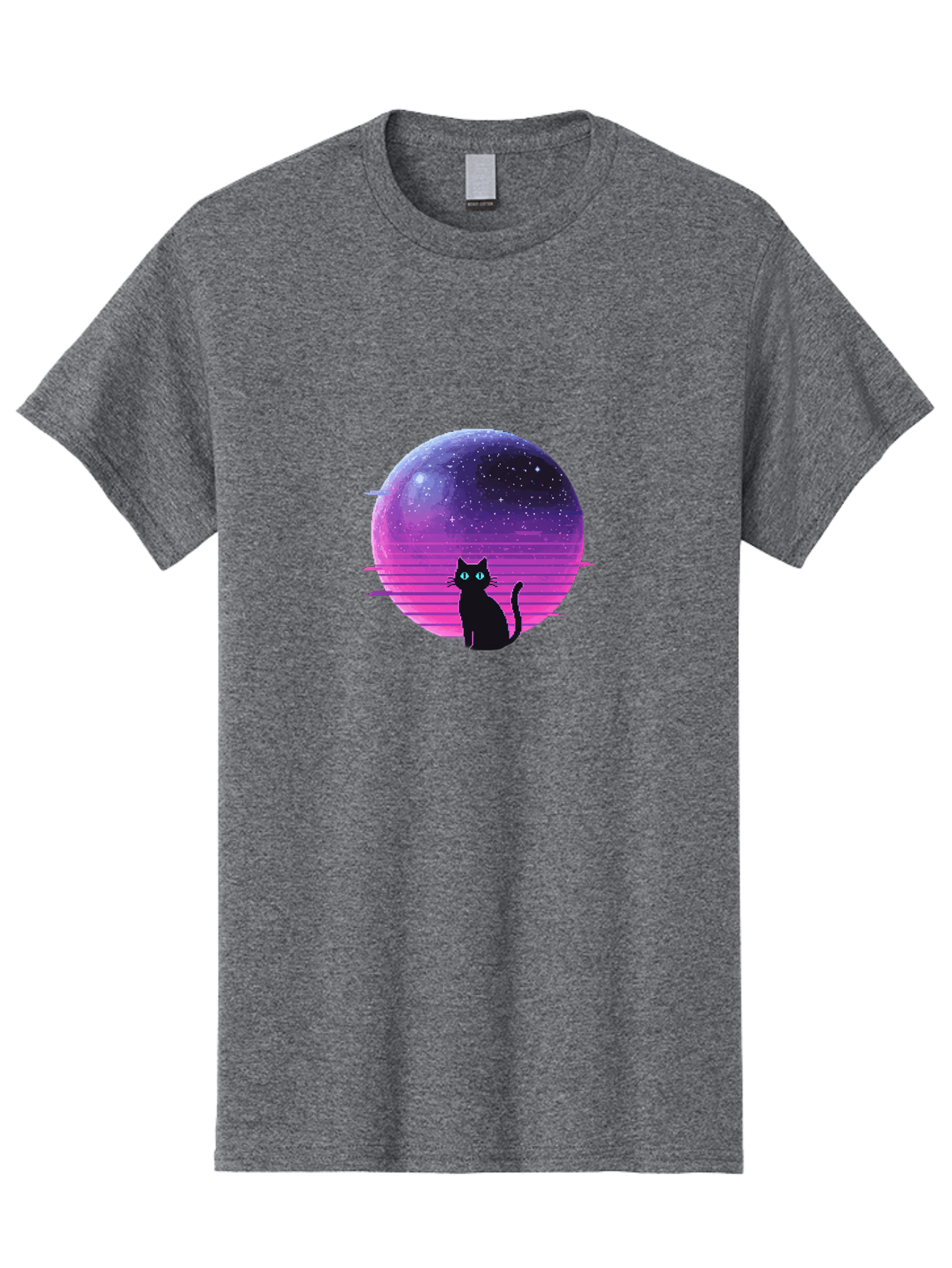 Cat-In-Retro-Sunset Men'S Graphic Tee, 100% Cotton, Comfortable Casual Summer Wear, Machine Washable, Vintage Camera, Old Camera, Antique Camera, Black Camera, Classic Photography, Photography Equipment, Nostalgic Device, Film Camera, Bai631