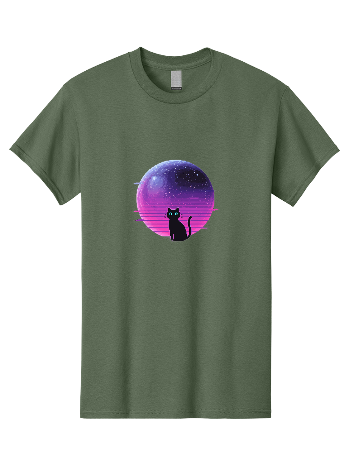Cat-In-Retro-Sunset Men'S Graphic Tee, 100% Cotton, Comfortable Casual Summer Wear, Machine Washable, Vintage Camera, Old Camera, Antique Camera, Black Camera, Classic Photography, Photography Equipment, Nostalgic Device, Film Camera, Bai631