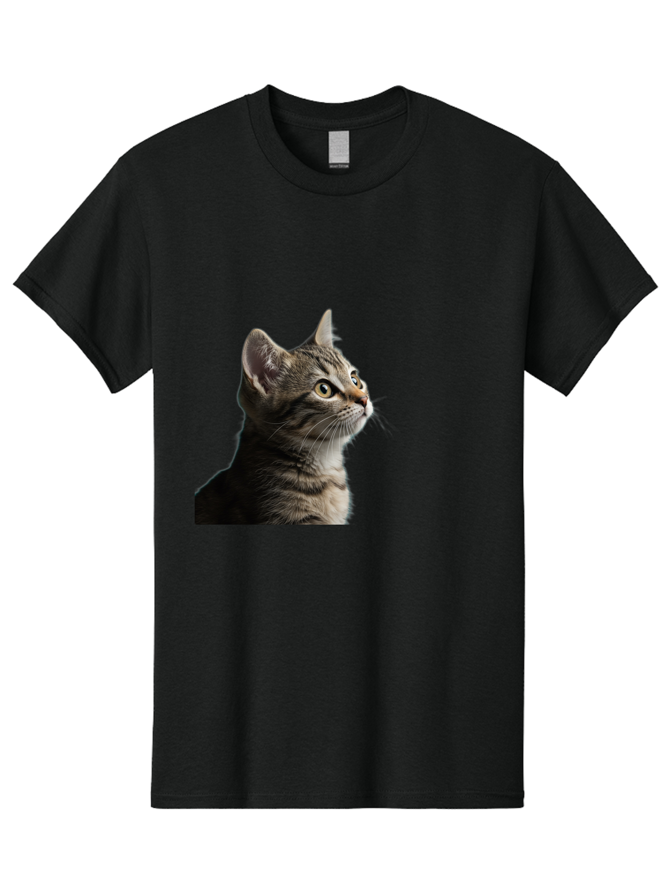 Cat-Looking-Up Men'S Graphic Tee, 100% Cotton, Comfortable Casual Summer Wear, Machine Washable, Vintage Camera, Old Camera, Antique Camera, Black Camera, Classic Photography, Photography Equipment, Nostalgic Device, Film Camera, Camera Art Bai633