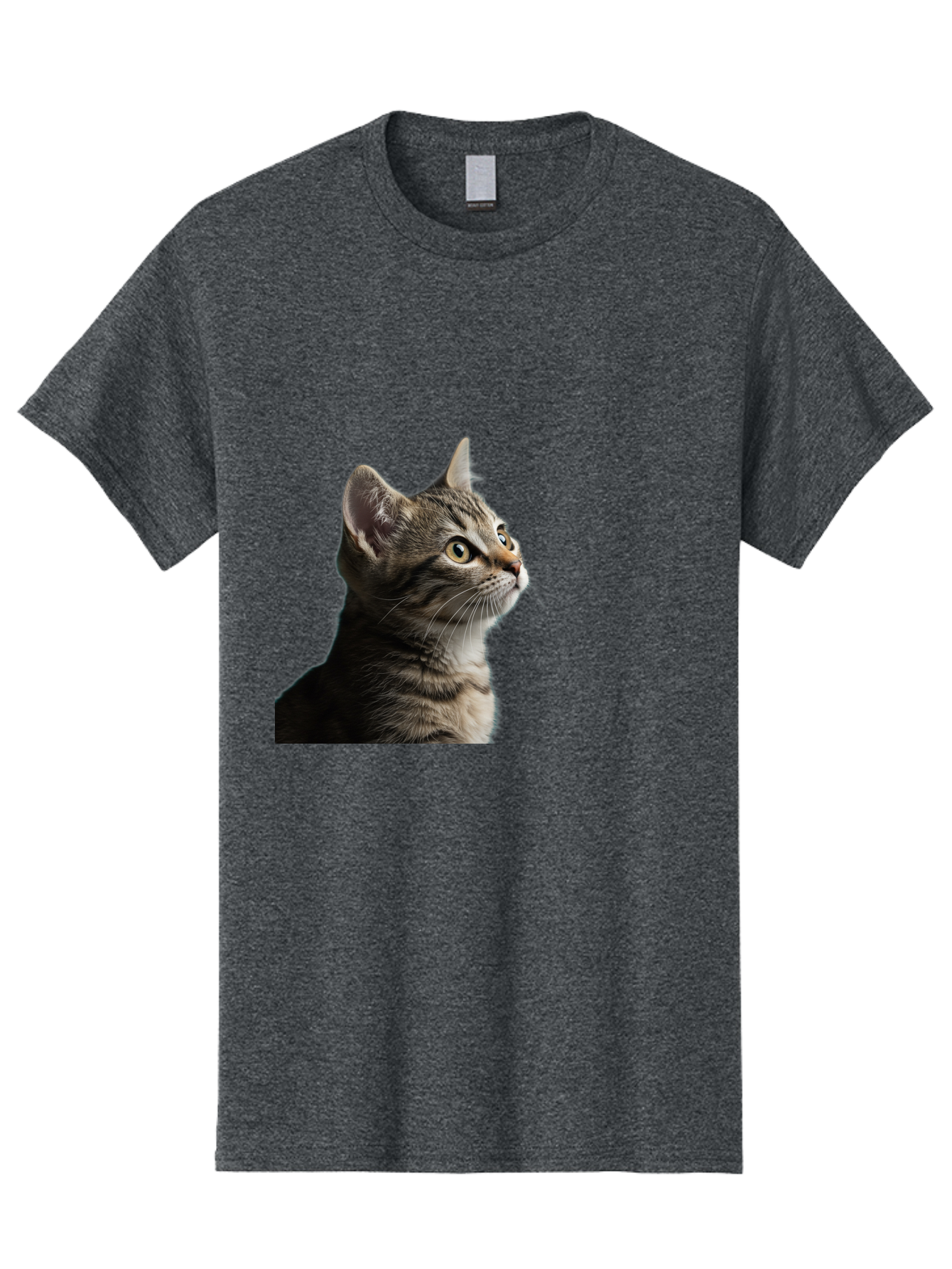 Cat-Looking-Up Men'S Graphic Tee, 100% Cotton, Comfortable Casual Summer Wear, Machine Washable, Vintage Camera, Old Camera, Antique Camera, Black Camera, Classic Photography, Photography Equipment, Nostalgic Device, Film Camera, Camera Art Bai633