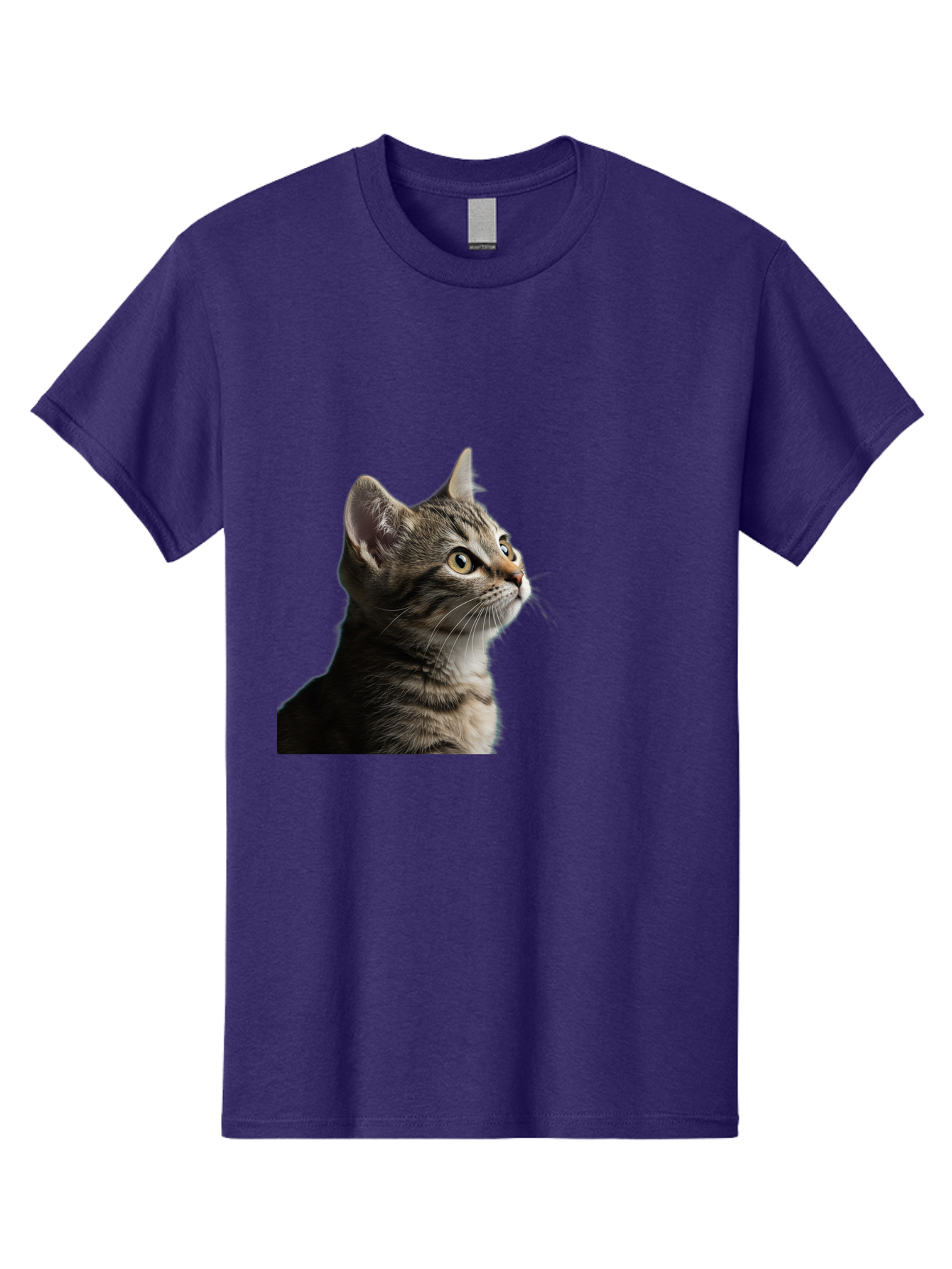 Cat-Looking-Up Men'S Graphic Tee, 100% Cotton, Comfortable Casual Summer Wear, Machine Washable, Vintage Camera, Old Camera, Antique Camera, Black Camera, Classic Photography, Photography Equipment, Nostalgic Device, Film Camera, Camera Art Bai633