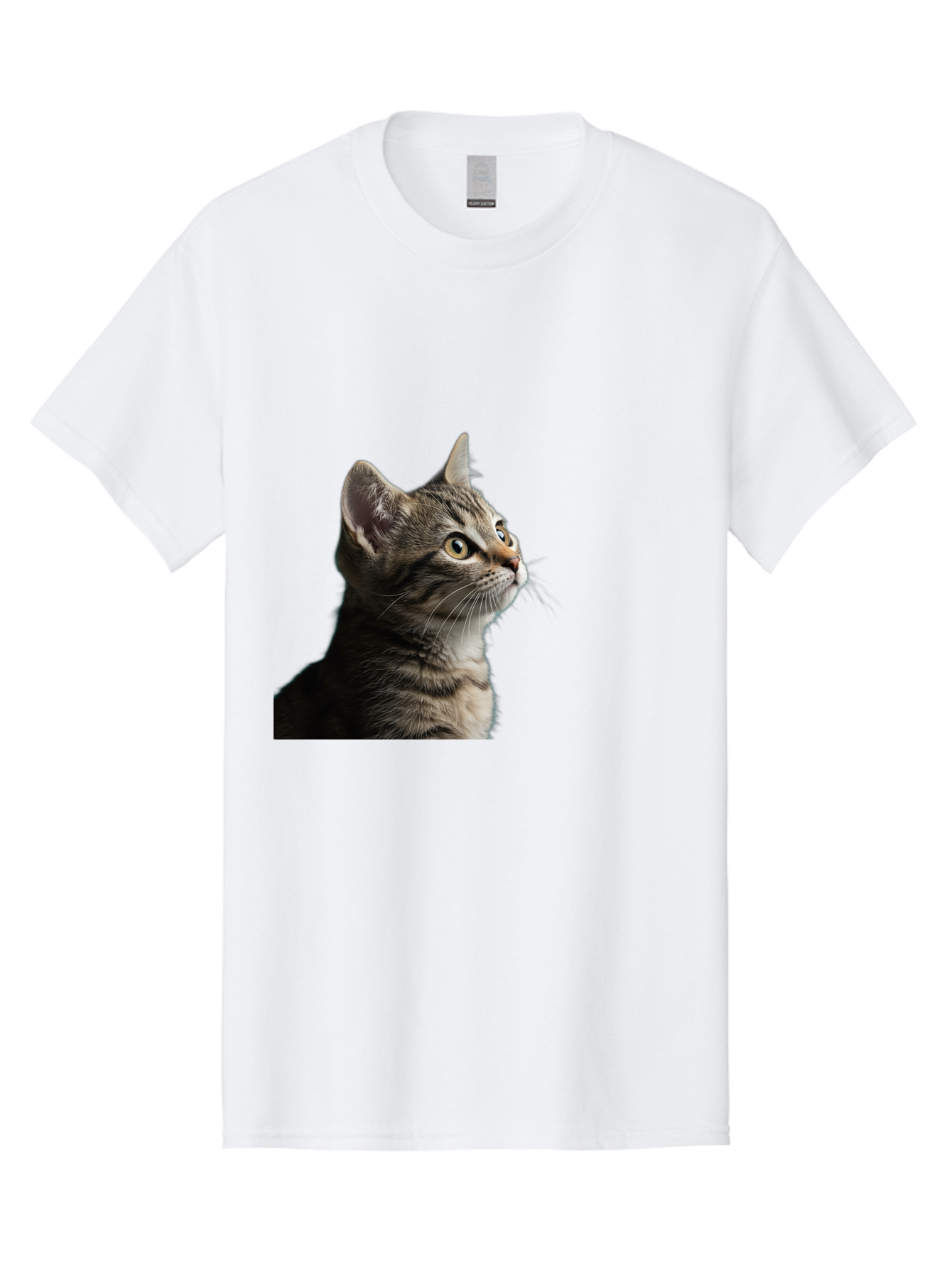 Cat-Looking-Up Men'S Graphic Tee, 100% Cotton, Comfortable Casual Summer Wear, Machine Washable, Vintage Camera, Old Camera, Antique Camera, Black Camera, Classic Photography, Photography Equipment, Nostalgic Device, Film Camera, Camera Art Bai633