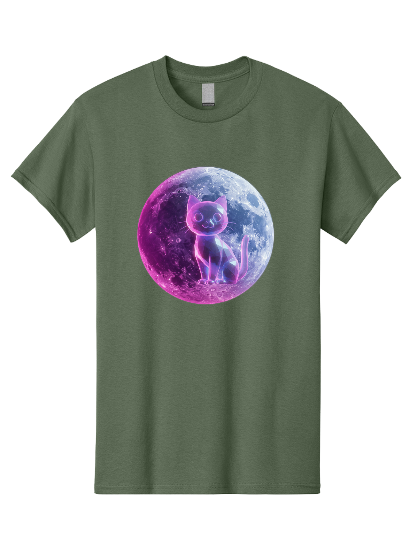 Cat-On-The-Moon-1 Men'S Graphic Tee, 100% Cotton, Comfortable Casual Summer Wear, Machine Washable, Vintage Camera, Old Camera, Antique Camera, Black Camera, Classic Photography, Photography Equipment, Nostalgic Device, Film Camera, Camera Art Bai638